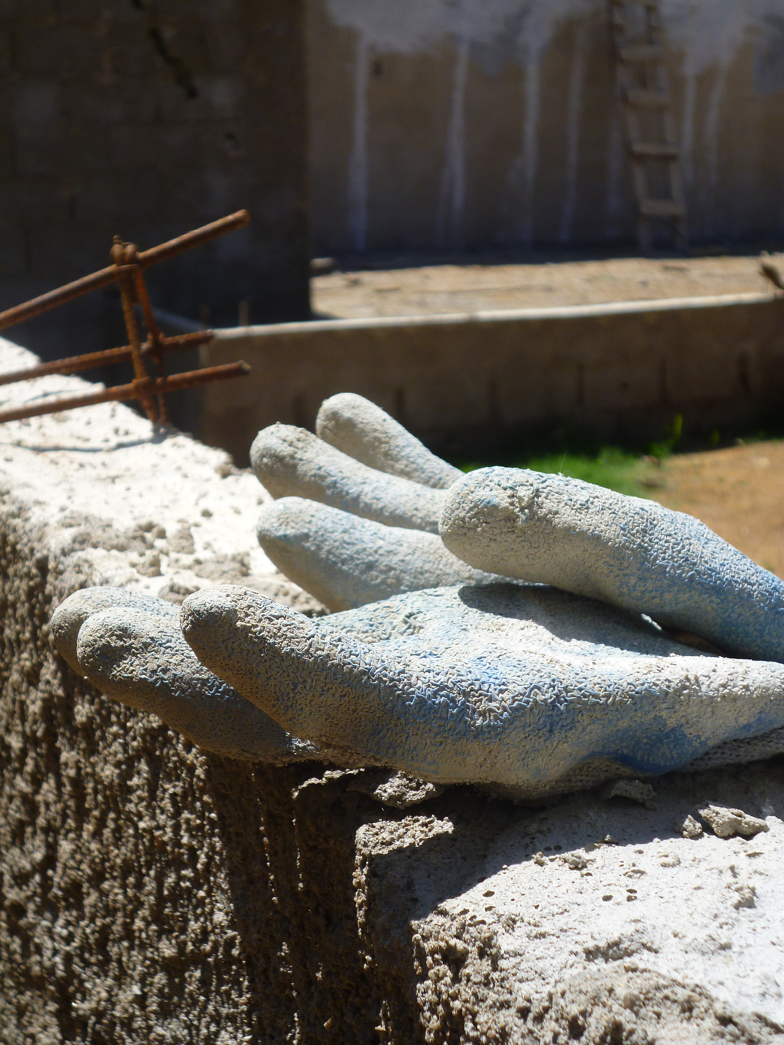 gloves on a construction scenario