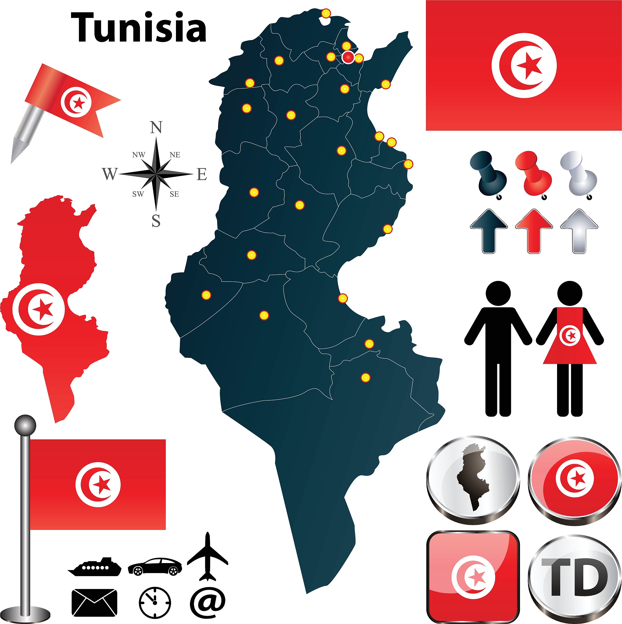map of tunisia