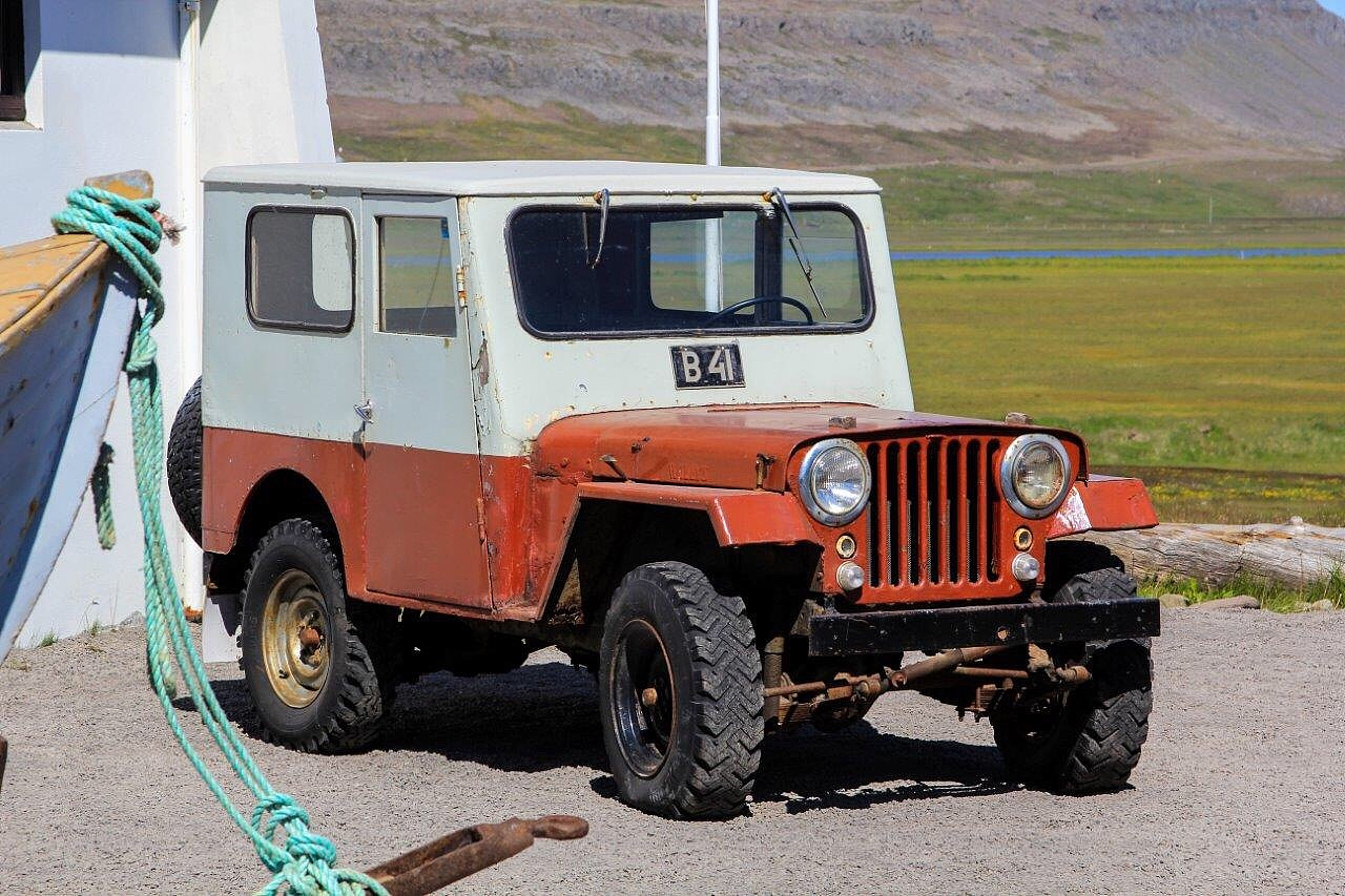 off-road vehicle parked in yard