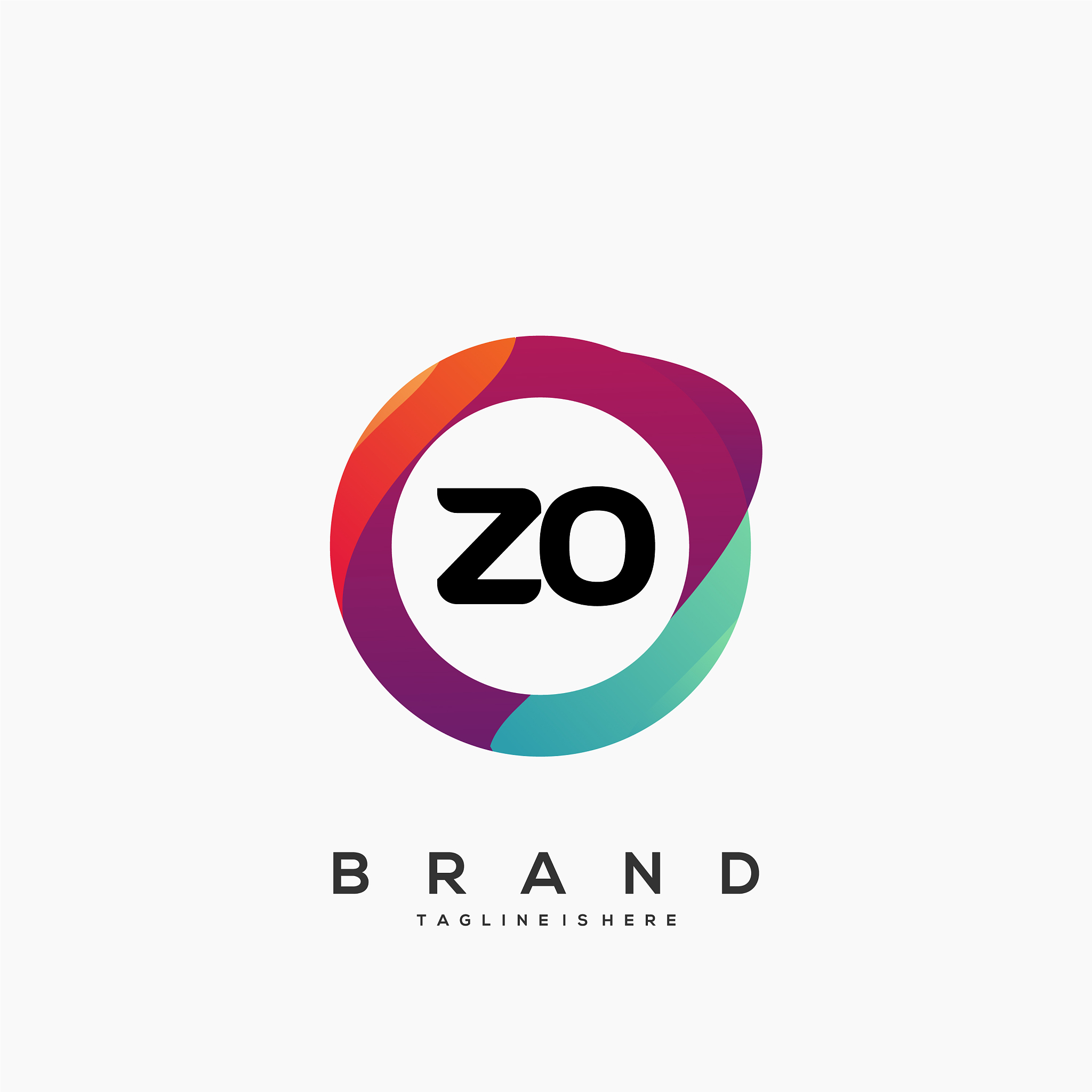 letter zo gradient color logo design