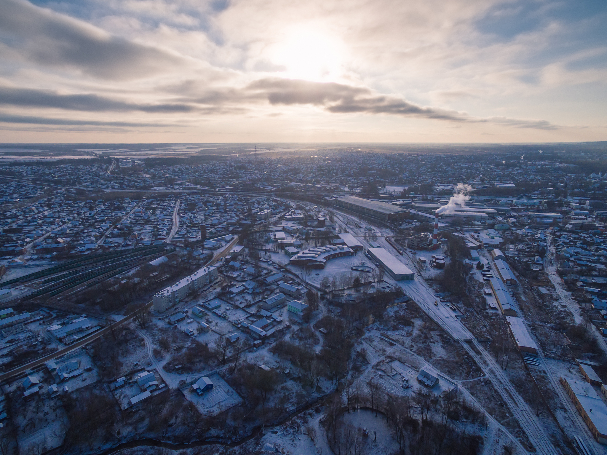 russian town in winter