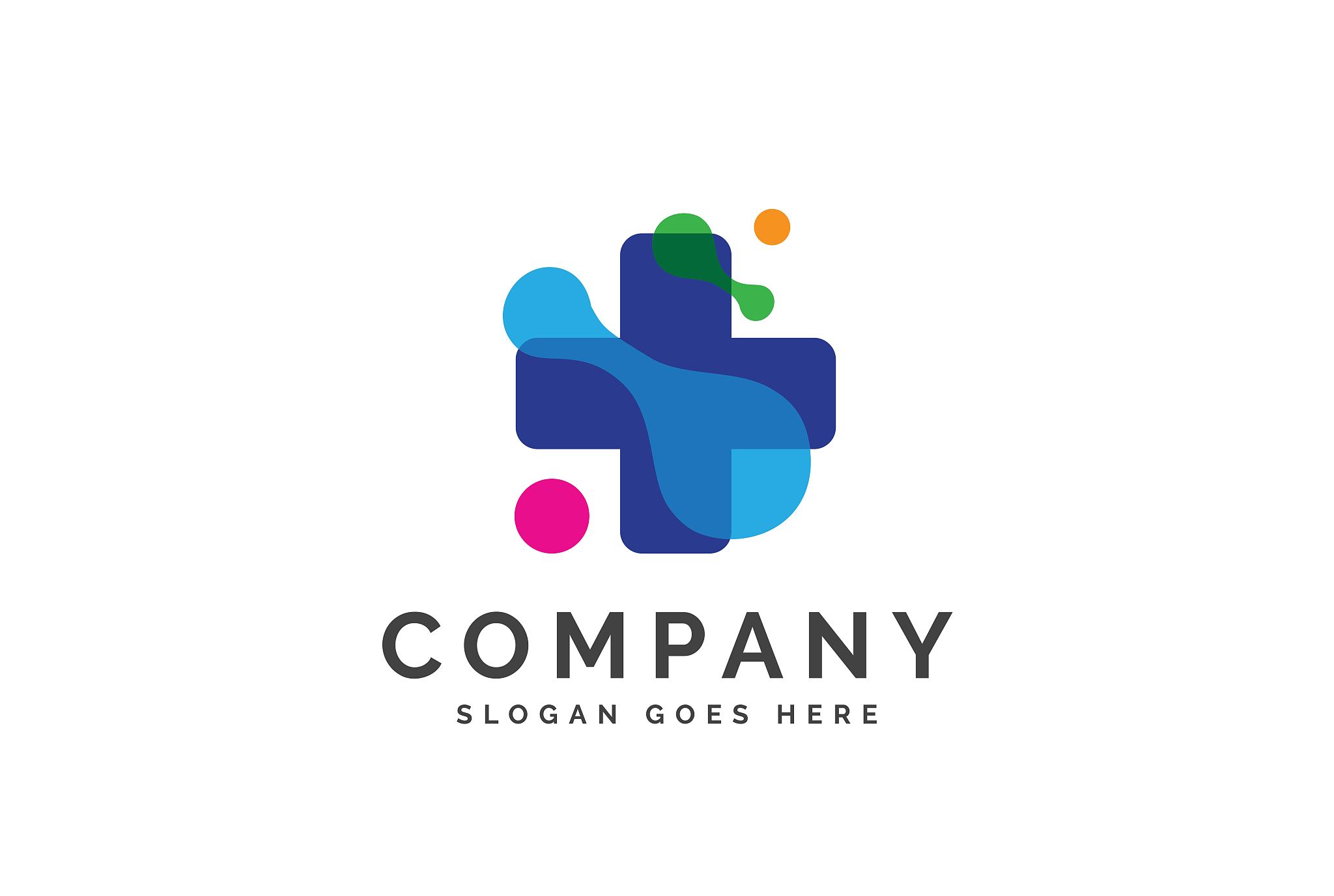 cross health medical logo vector template