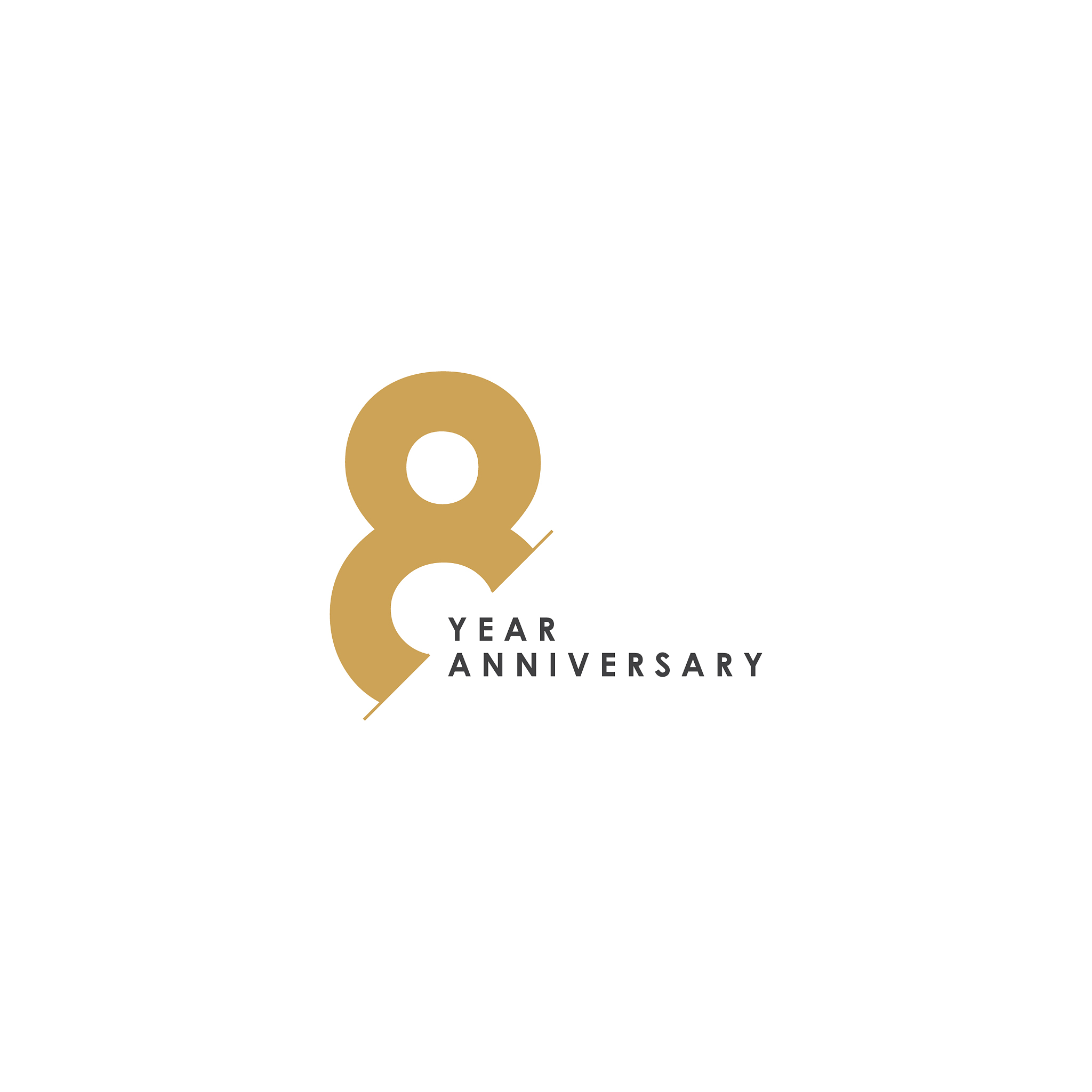 8 year anniversary template design