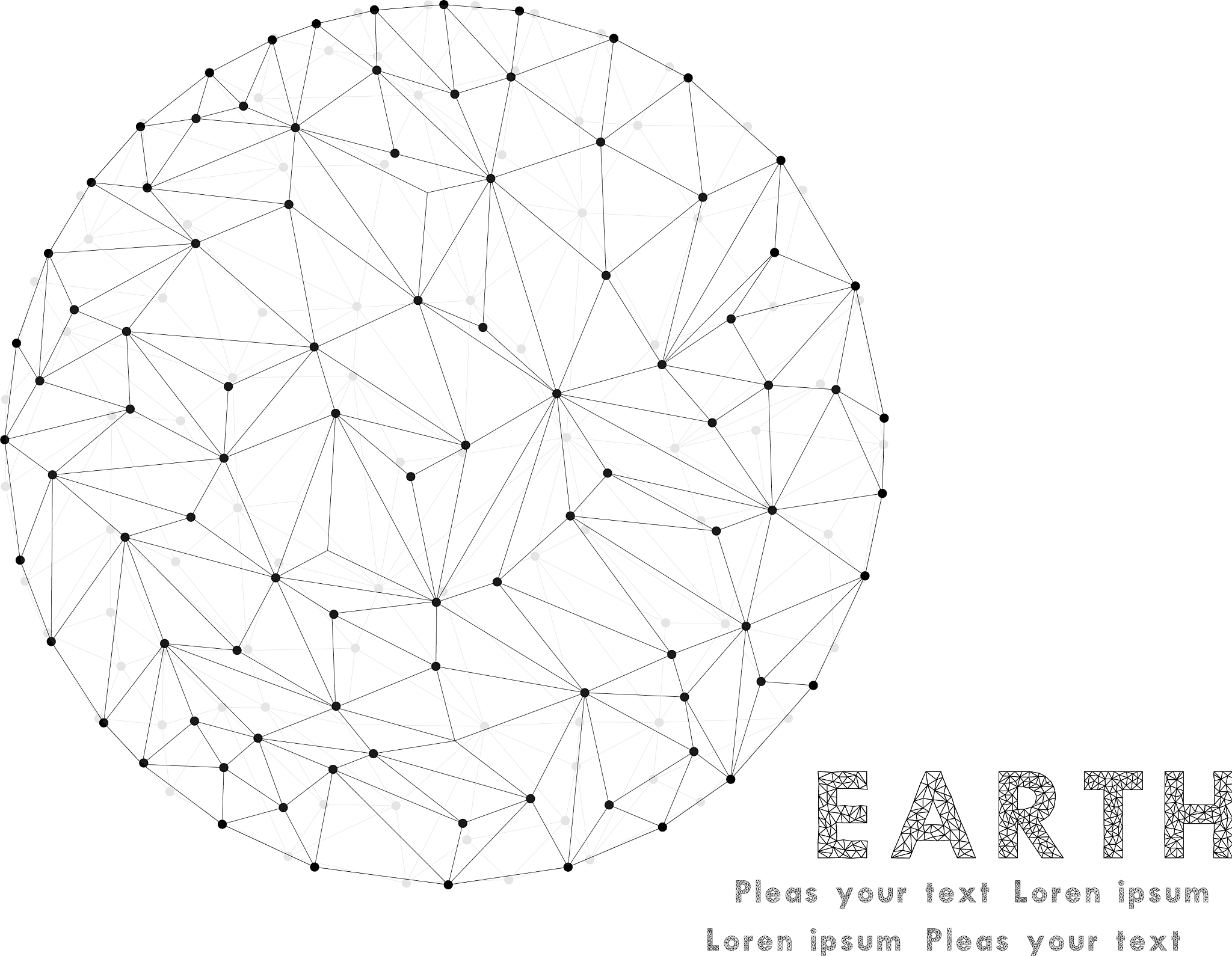 networks - globe design earth polygonal eps 10