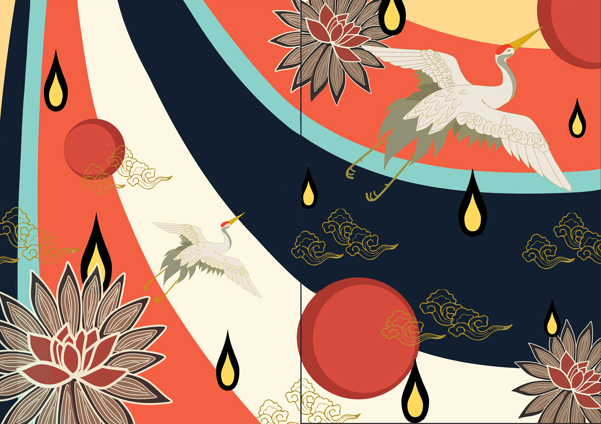 川渝传统艺术元素与国潮风格插画结合：丰富当代插画设计形式