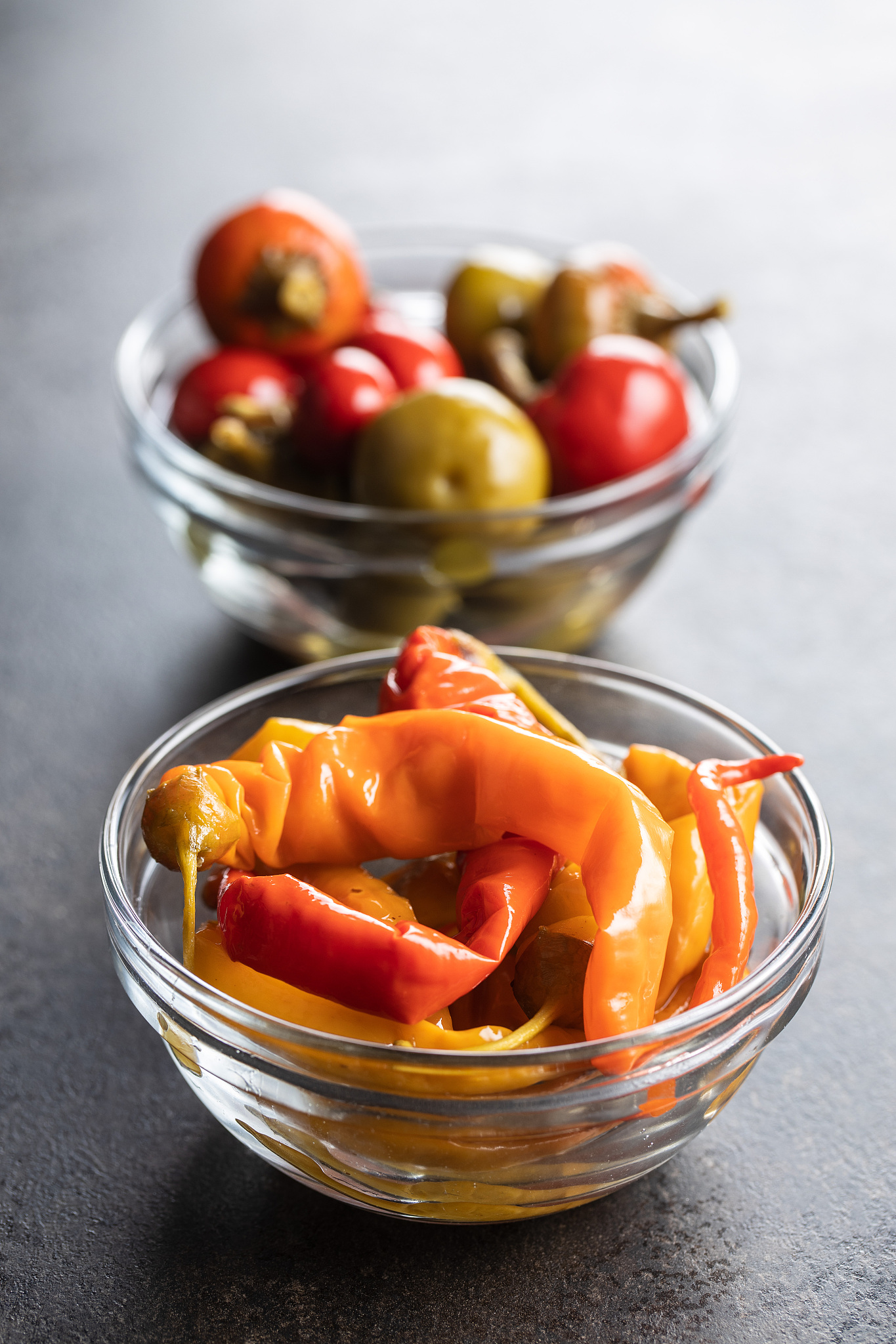 pickled chili peppers.