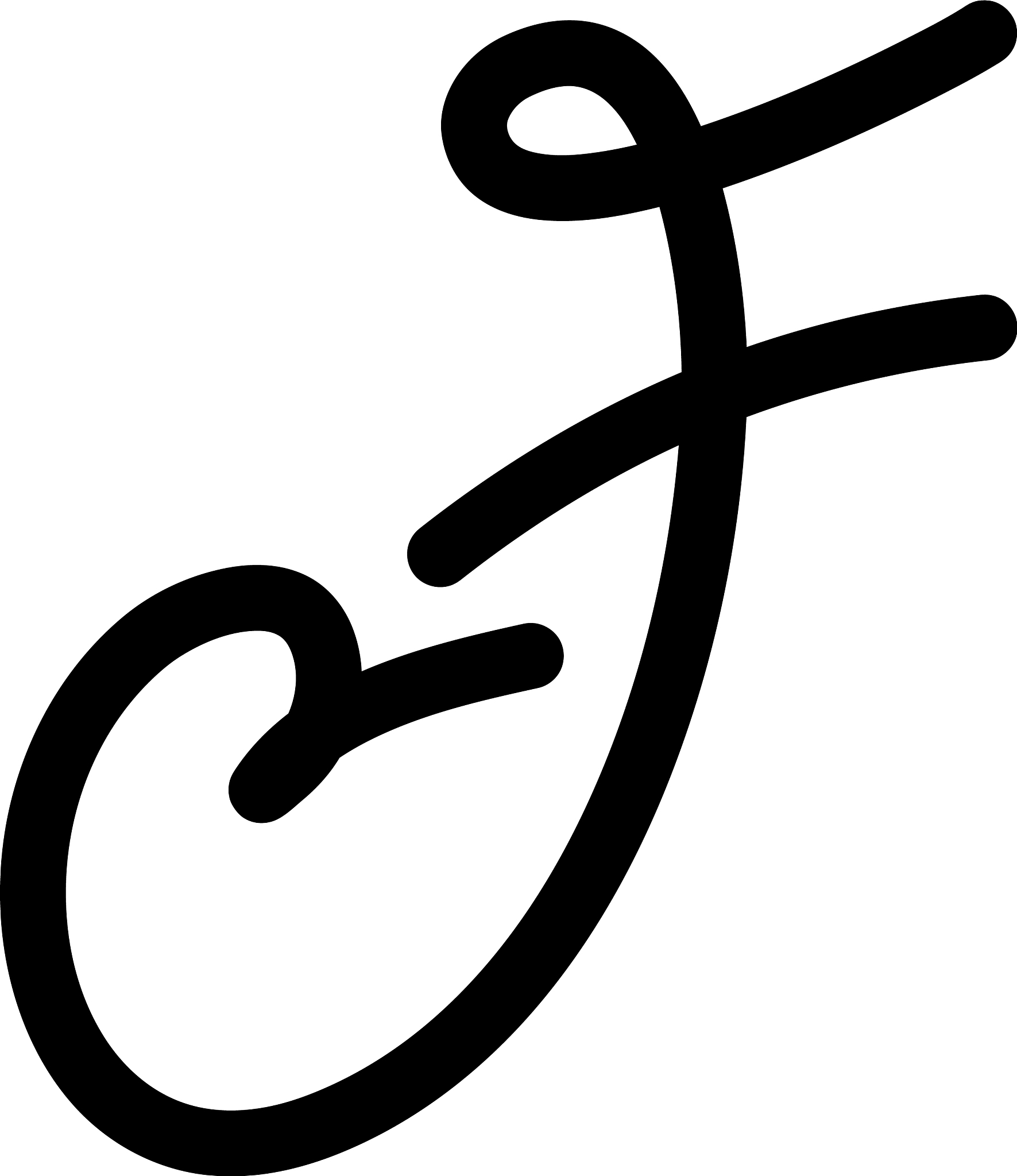 f letter signature logo