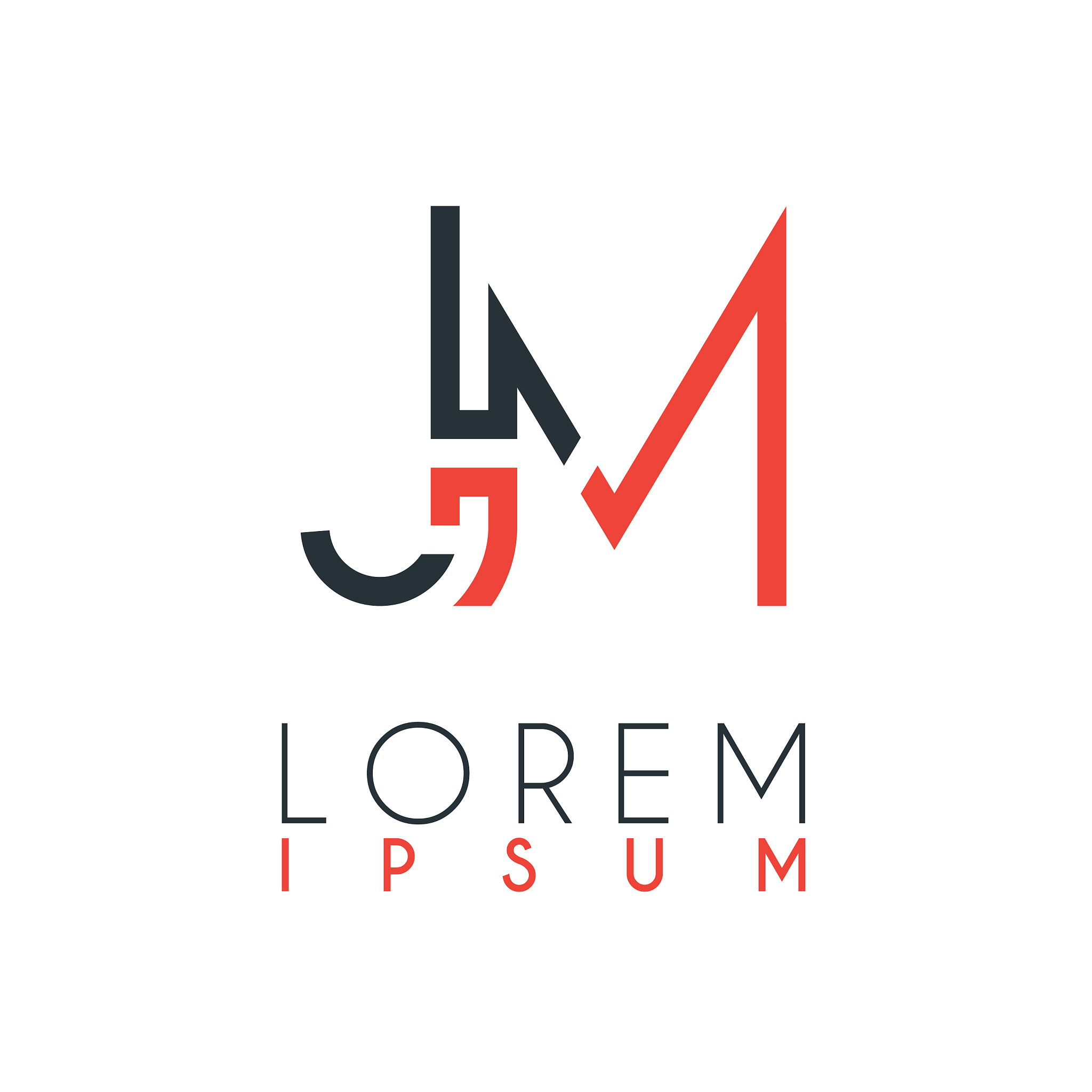 the logo between letter j and letter m or jm