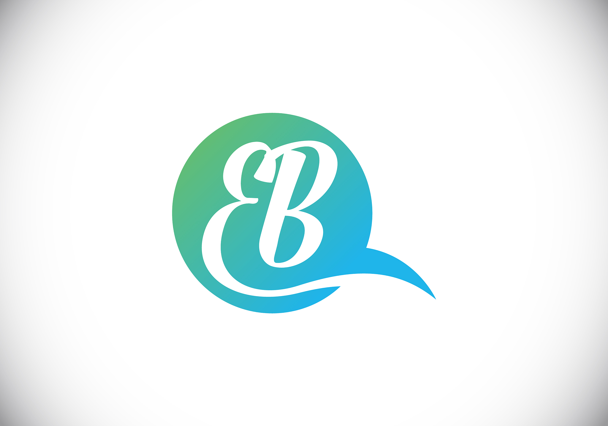 initial monogram letter e b logo design template