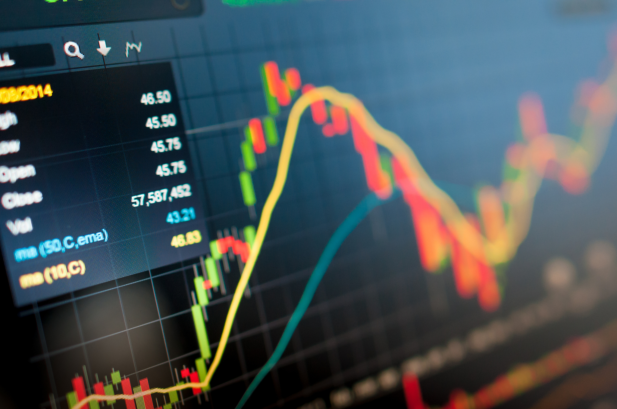 stock market graph.