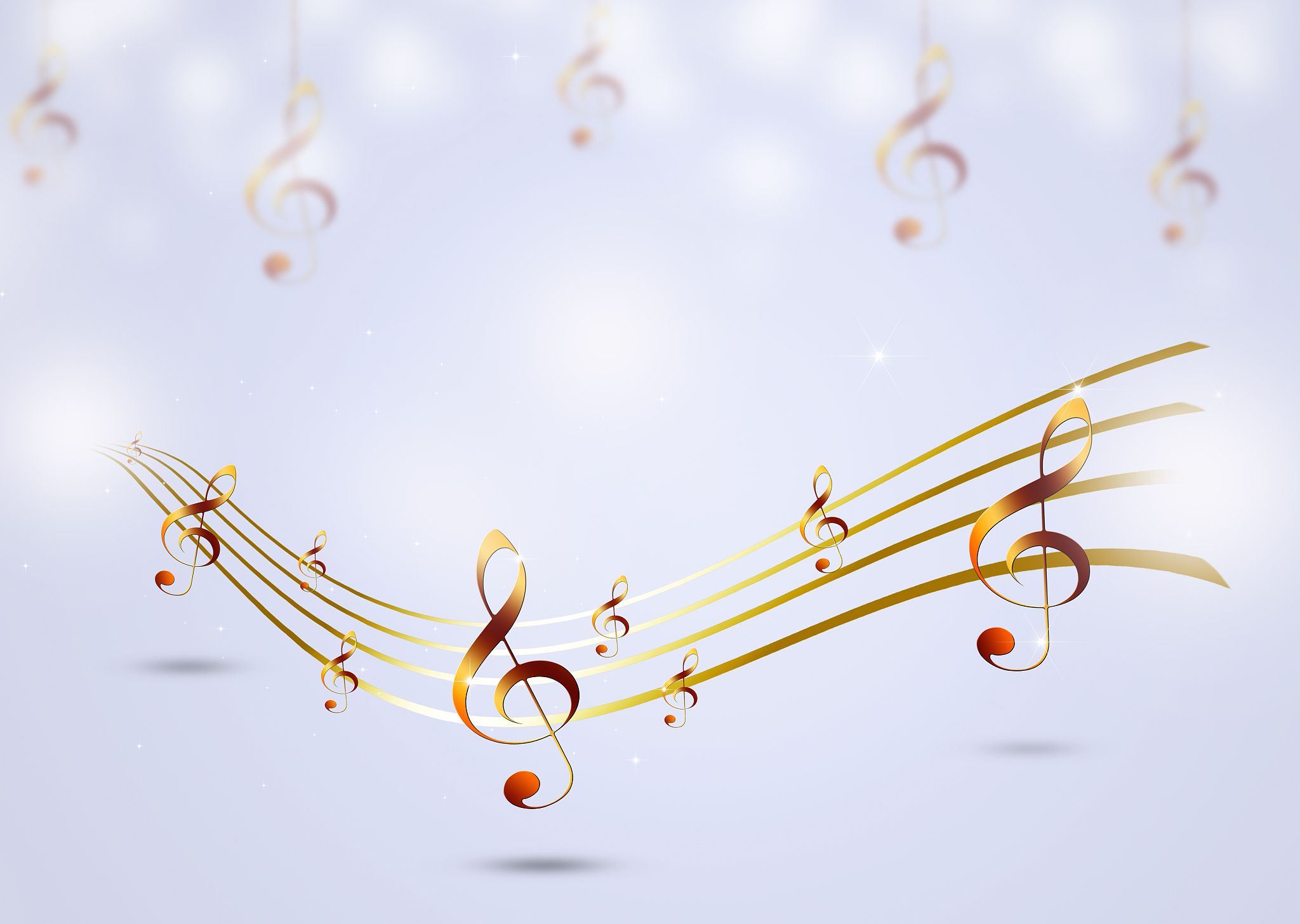 golden music notes