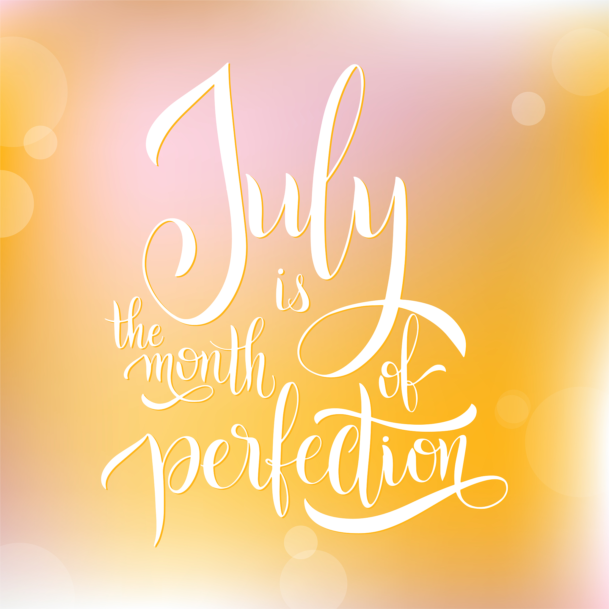 hello july lettering