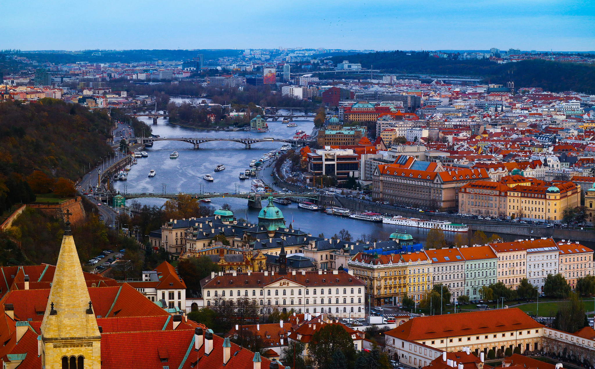 czech republic, prague city panorama. city prague panoramic view