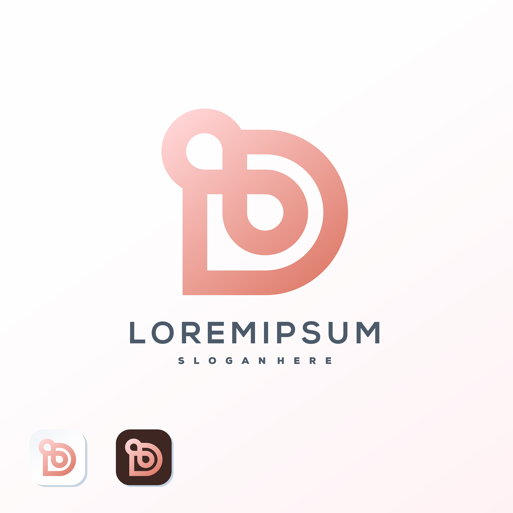 d logo template ready to use
