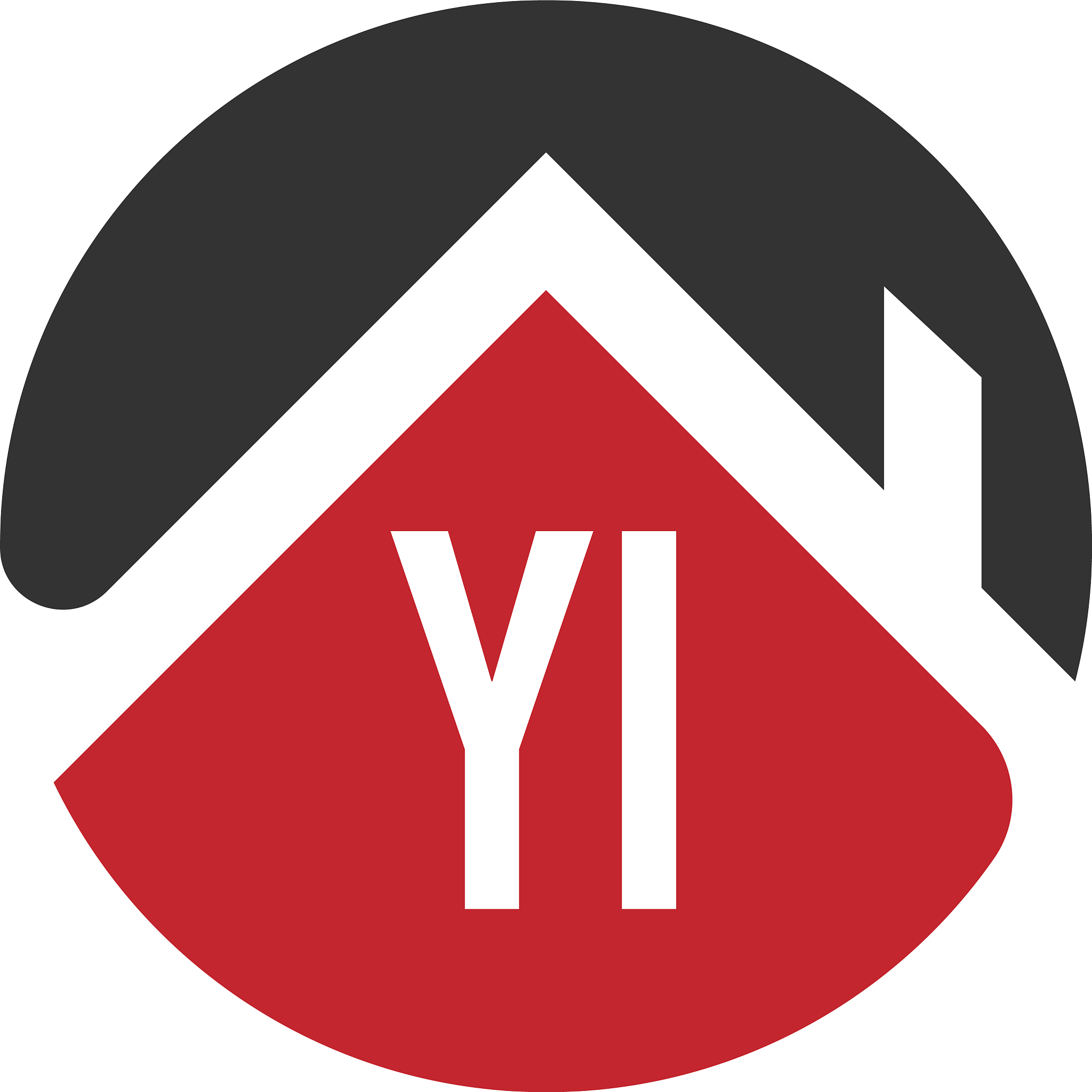 initial letter yi building logo design template