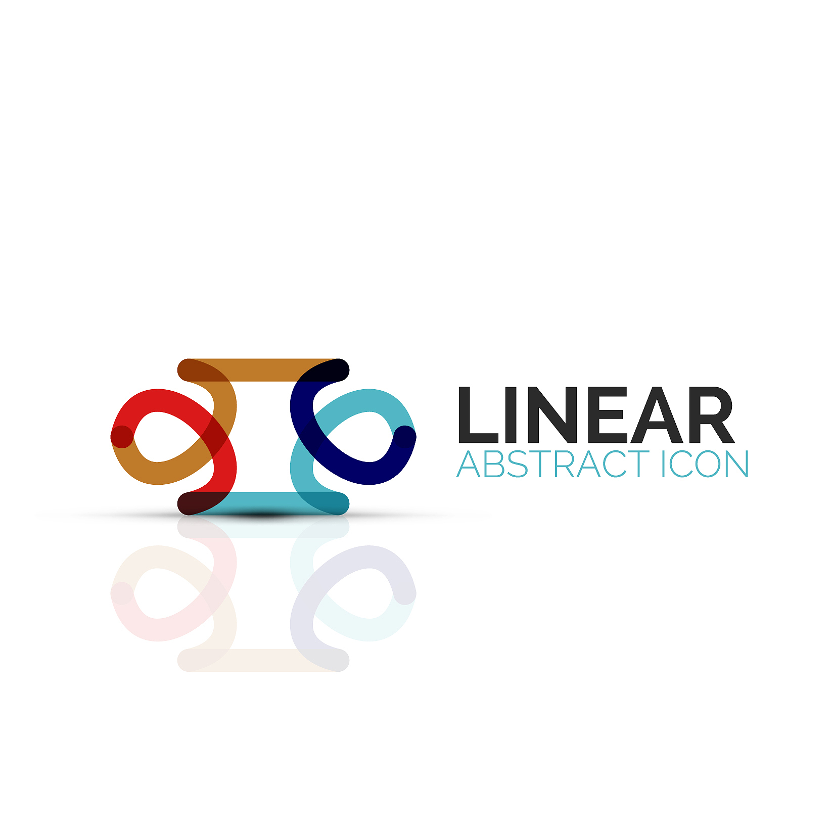 abstract flower or star minimalistic linear icon