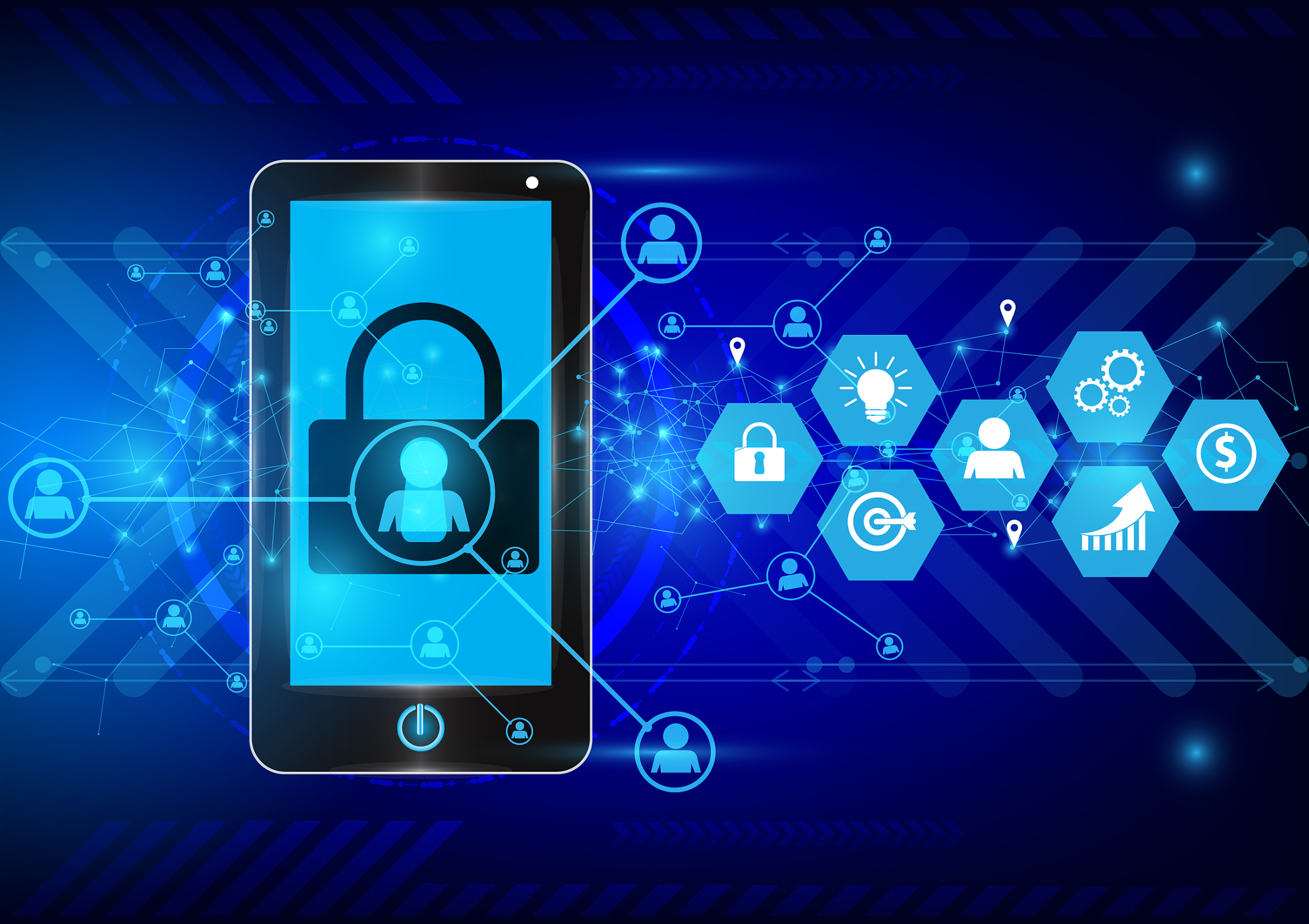 digital technology and business concept background