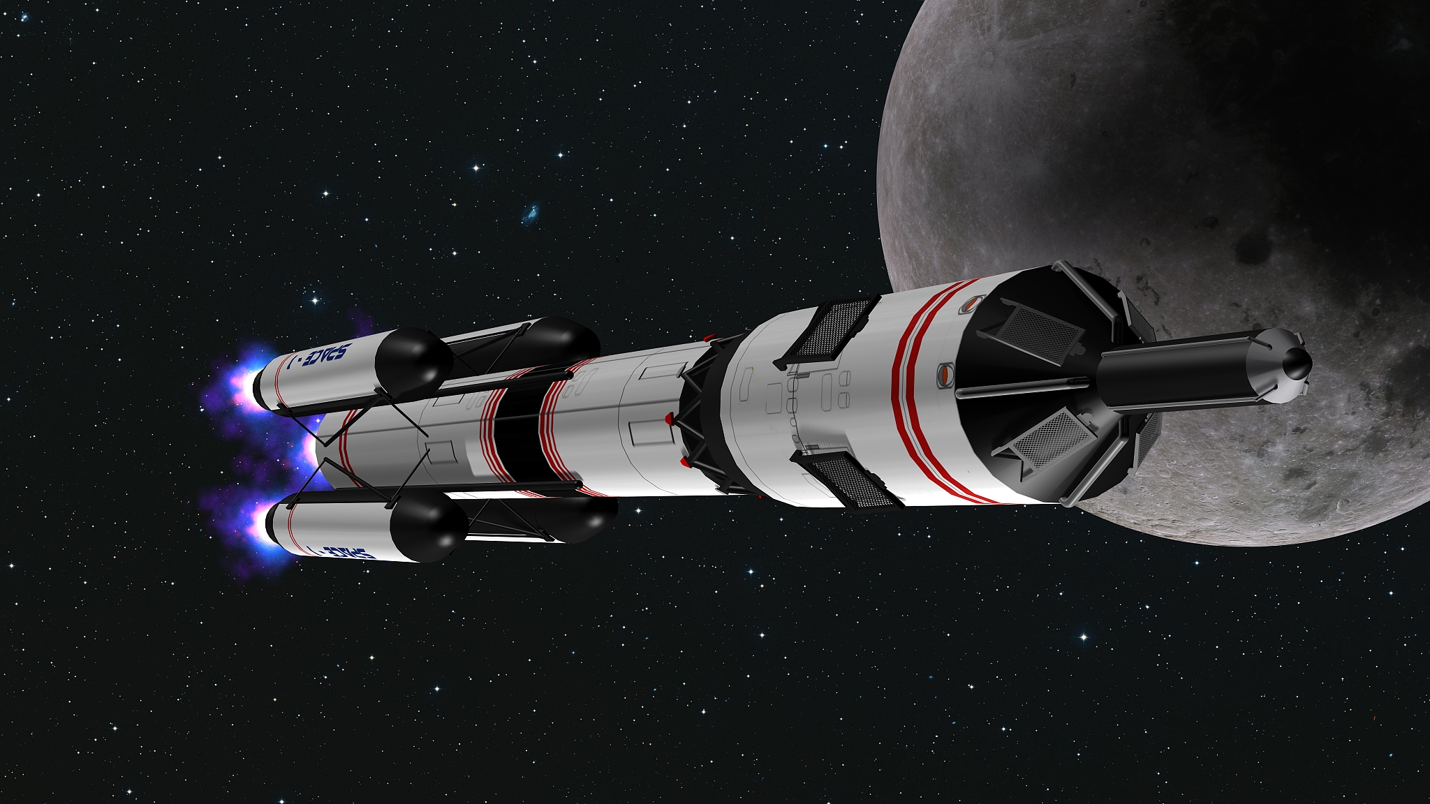 space rocket - carrier rocket in space