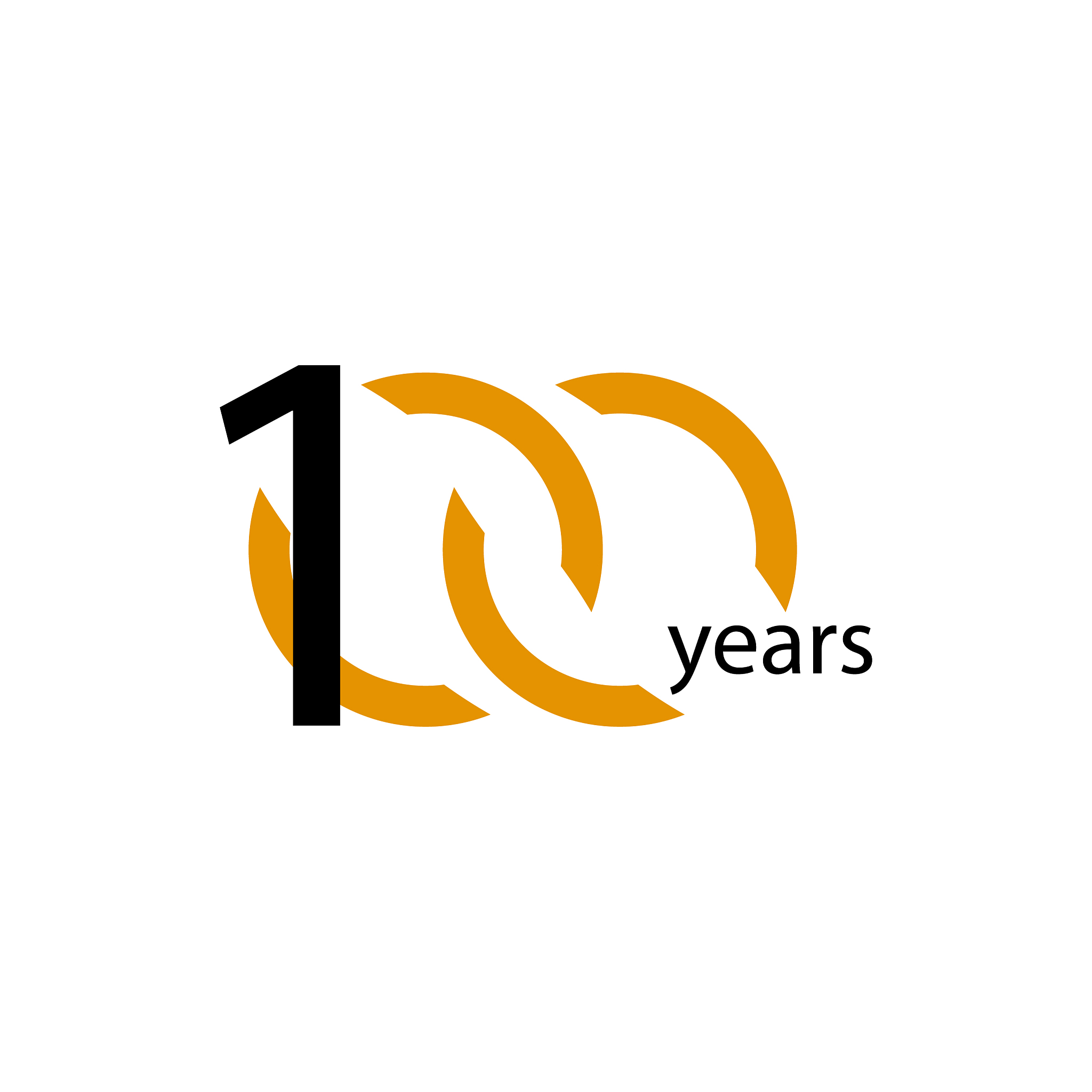 100 years anniversary half circle template design