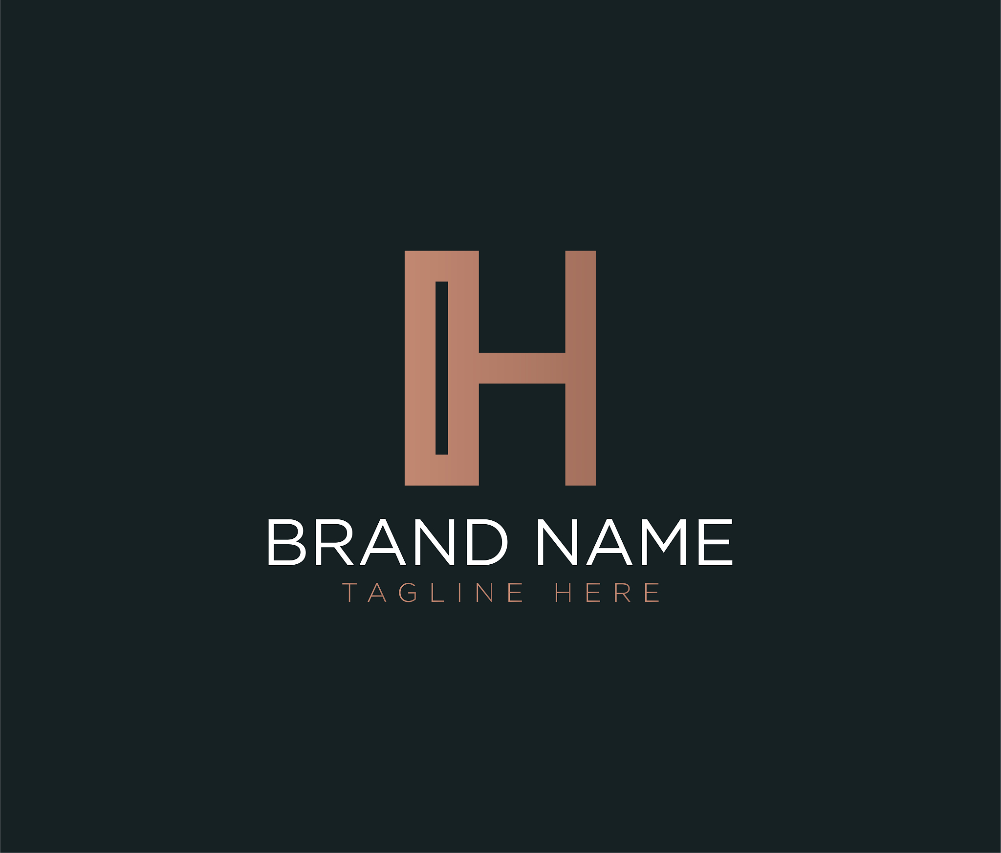premium h letter logo for luxury company branding