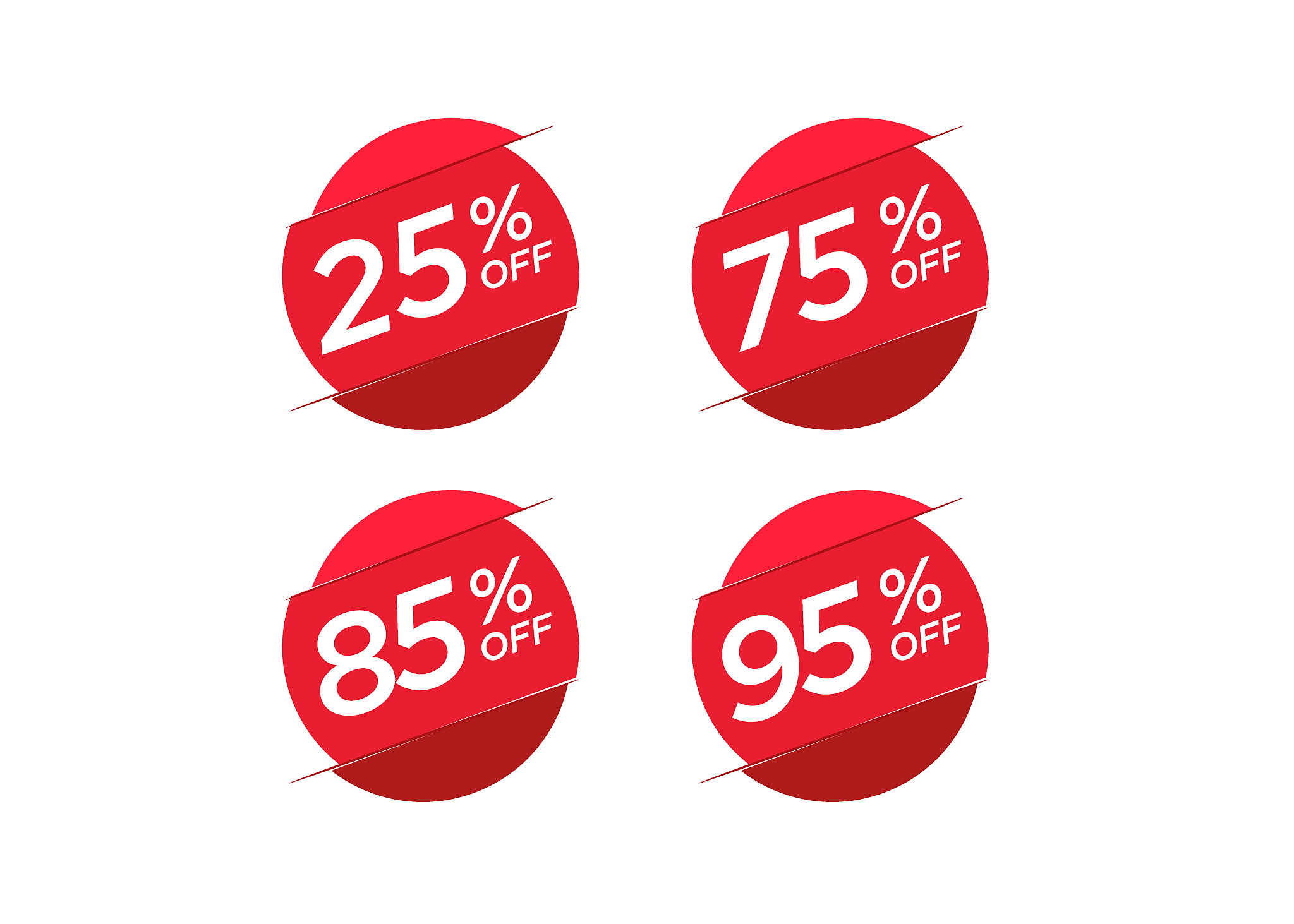 discount offer price label set