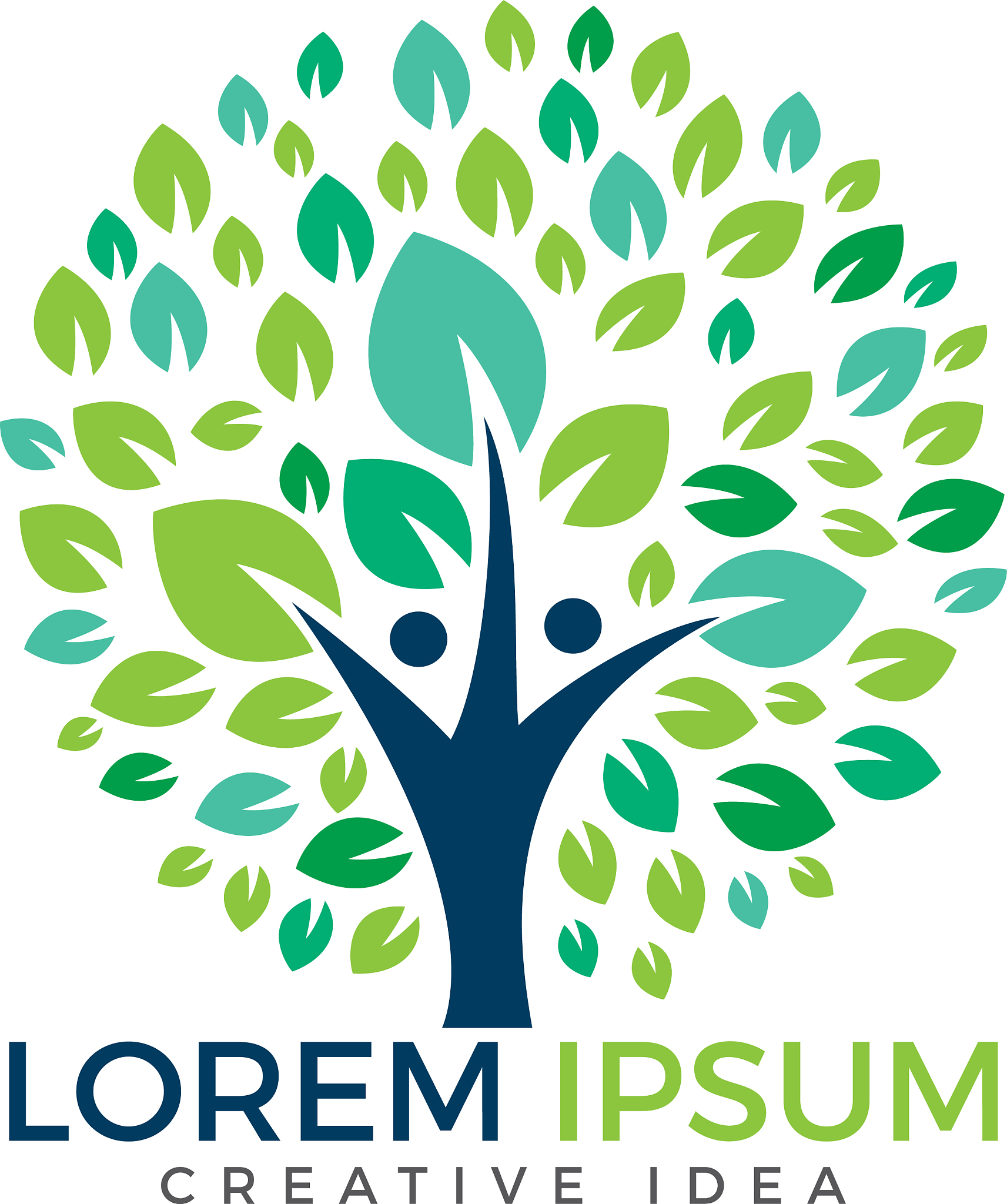 human tree logo design