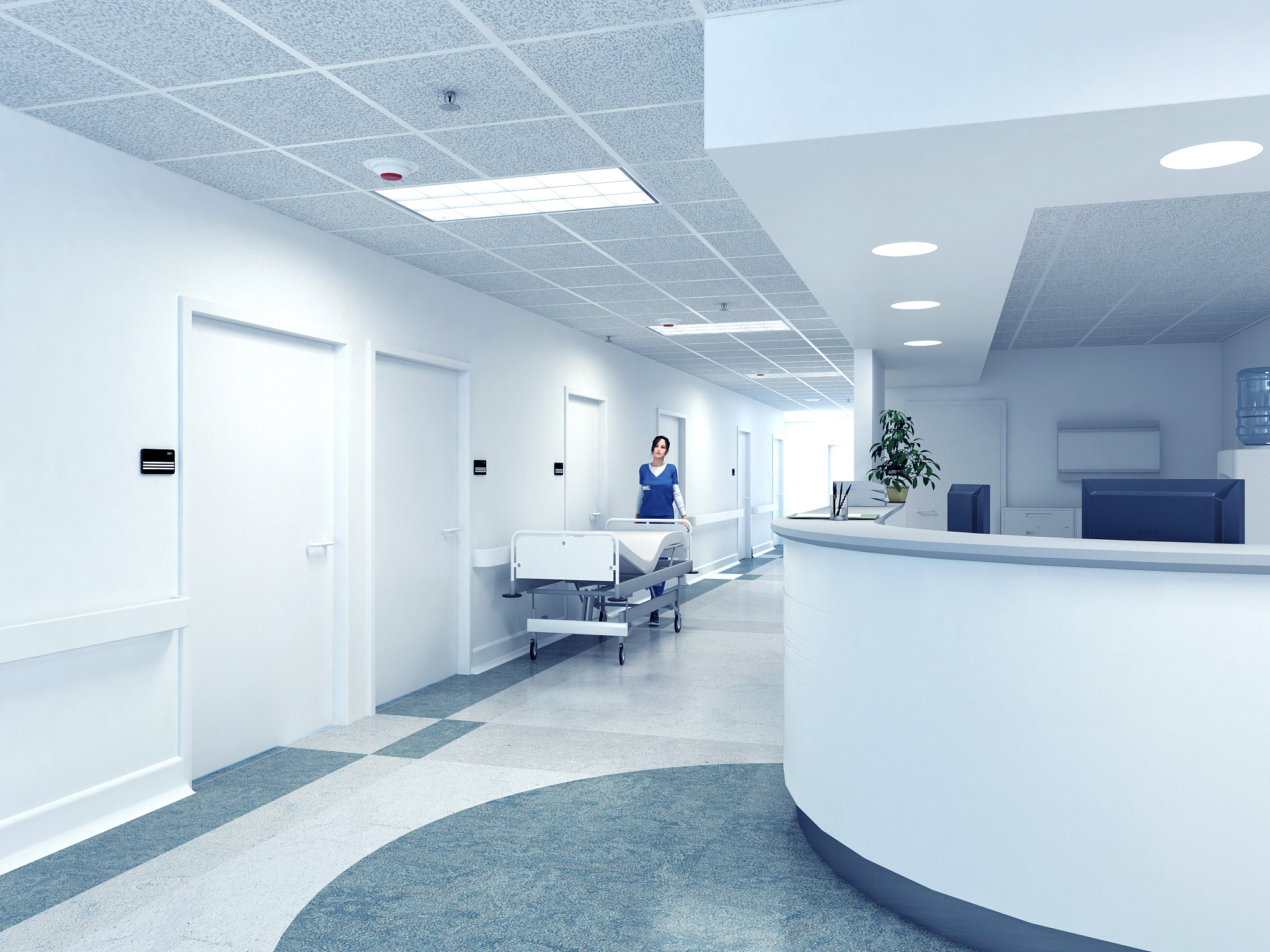 hospital. 3d rendering