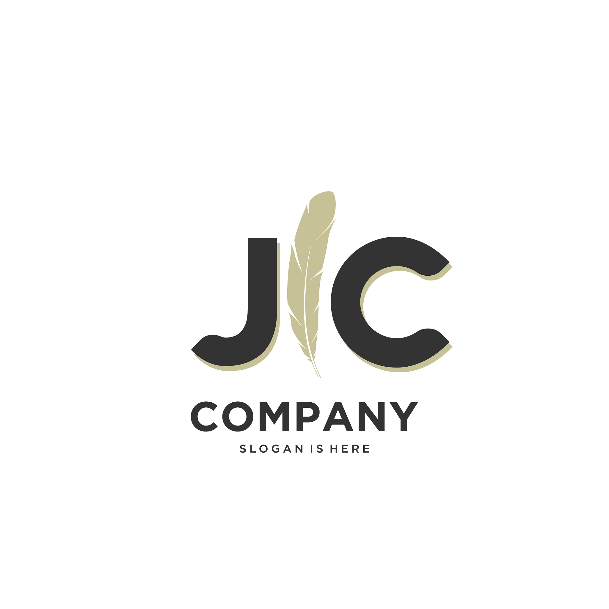 initial jc letter unique attractive creative