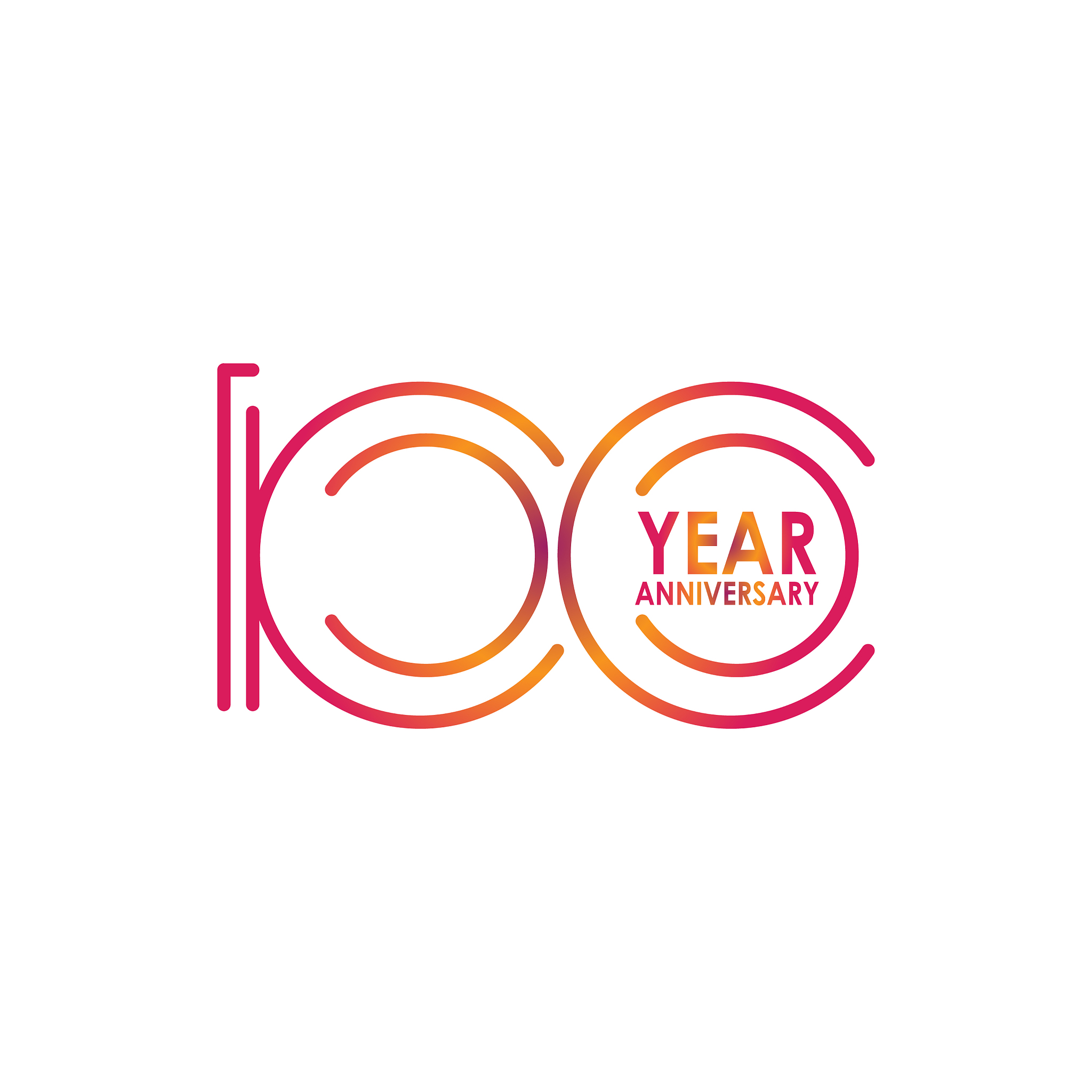 100 year anniversary celebration template design