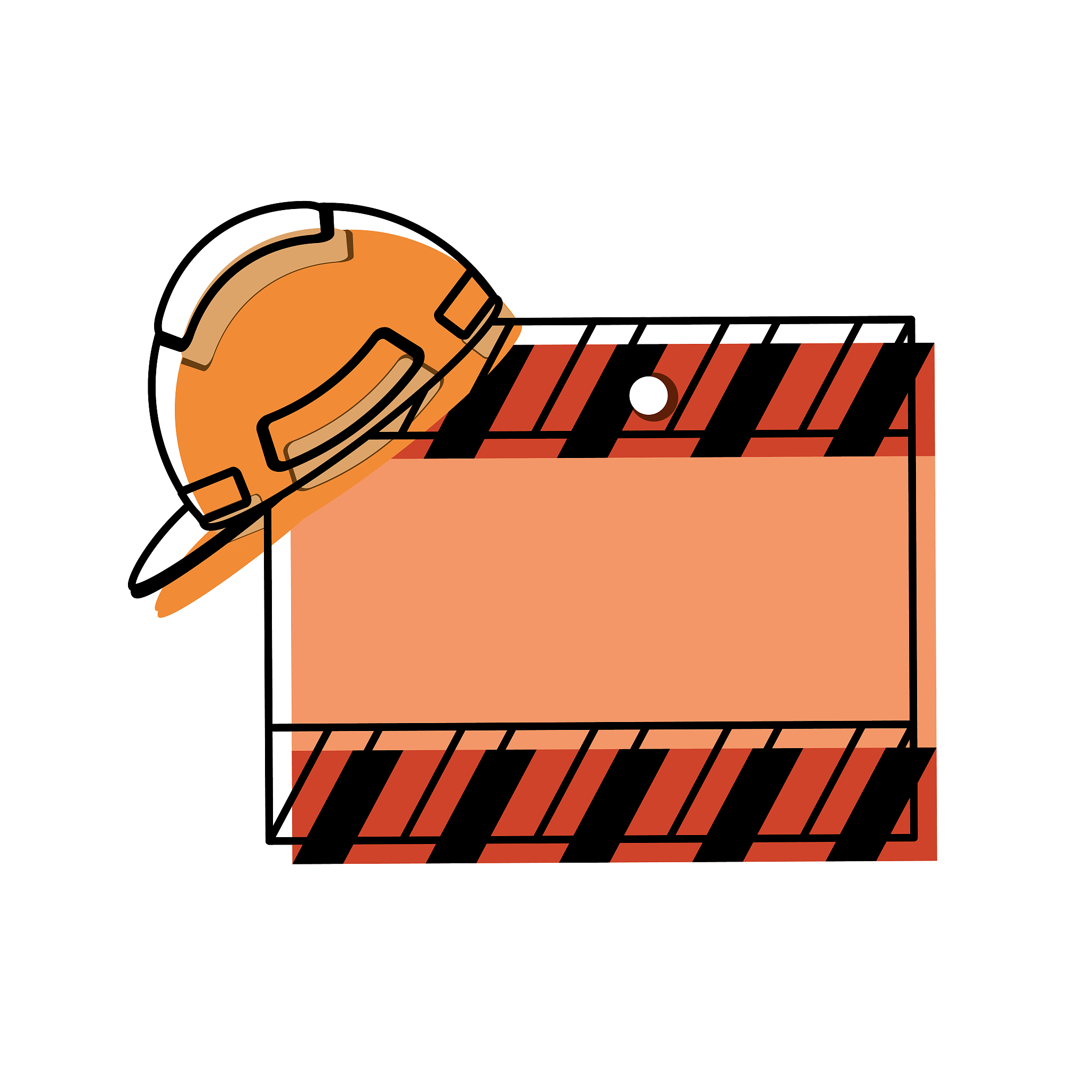 sign with helmet icon