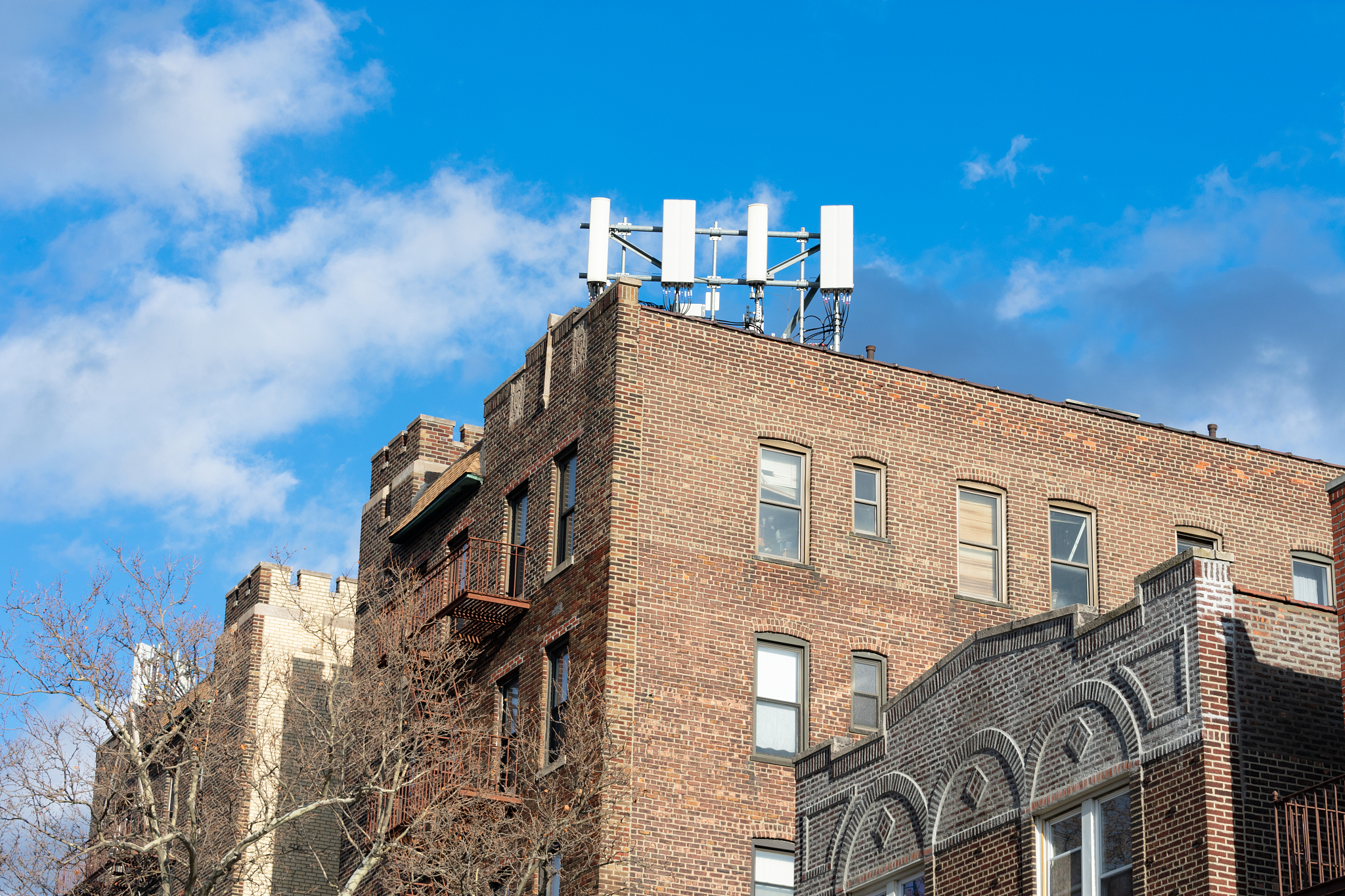 cell site on top of an old brick building in new york city