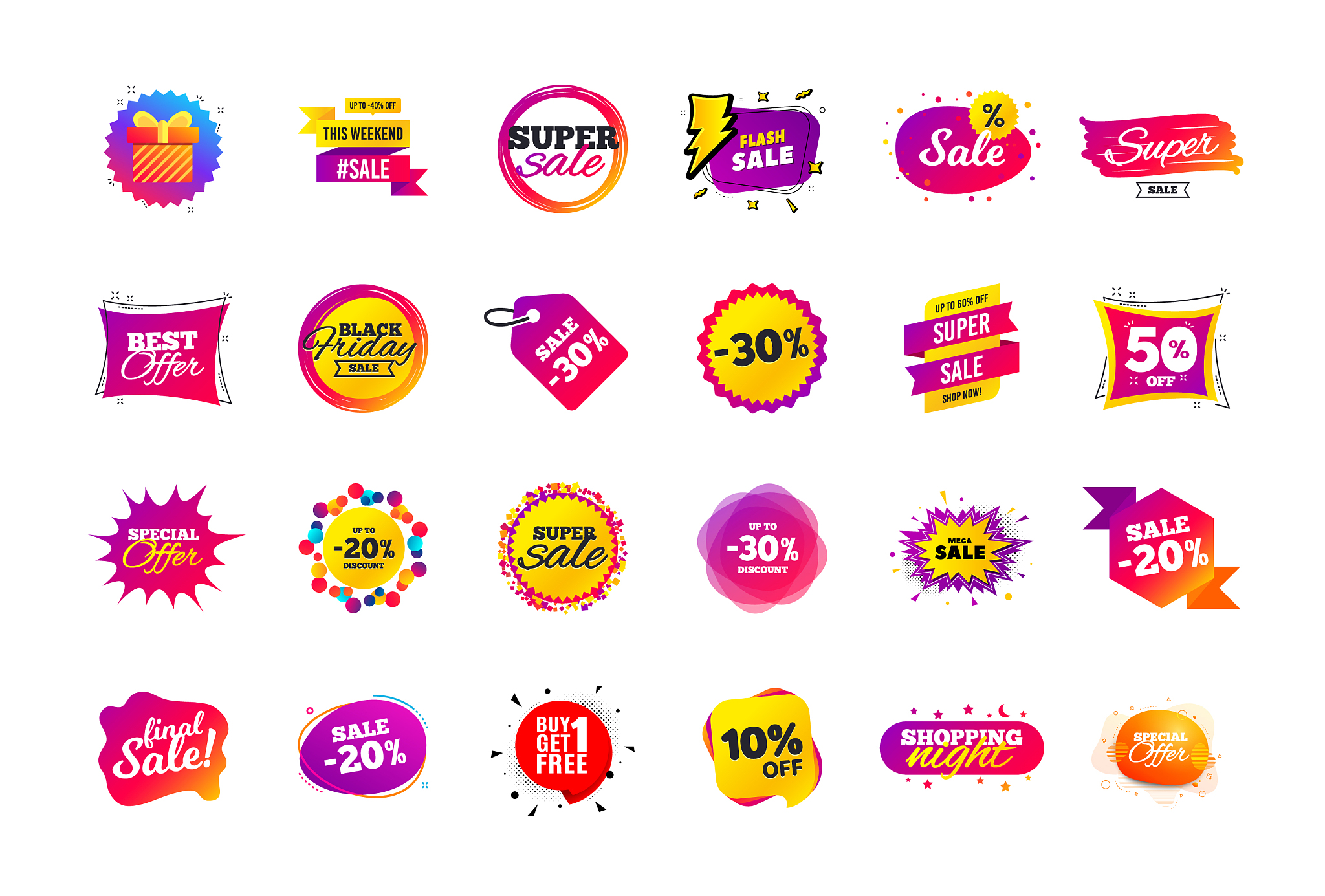 sale banner badge special offer discount tags