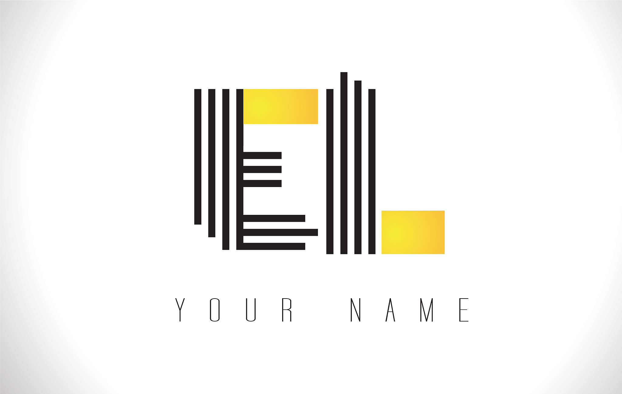 el black lines letter logo creative line letters