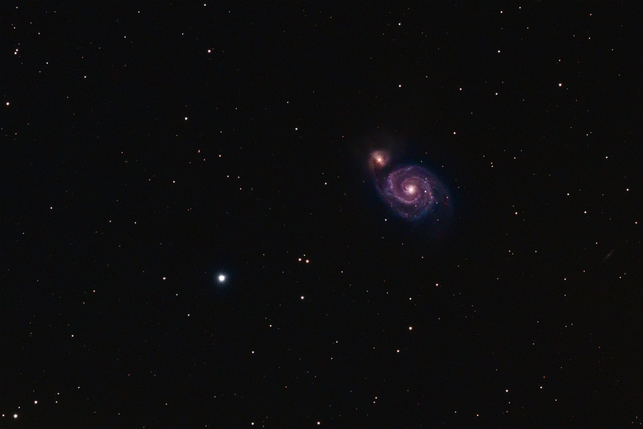 spiral galaxy in starry sky