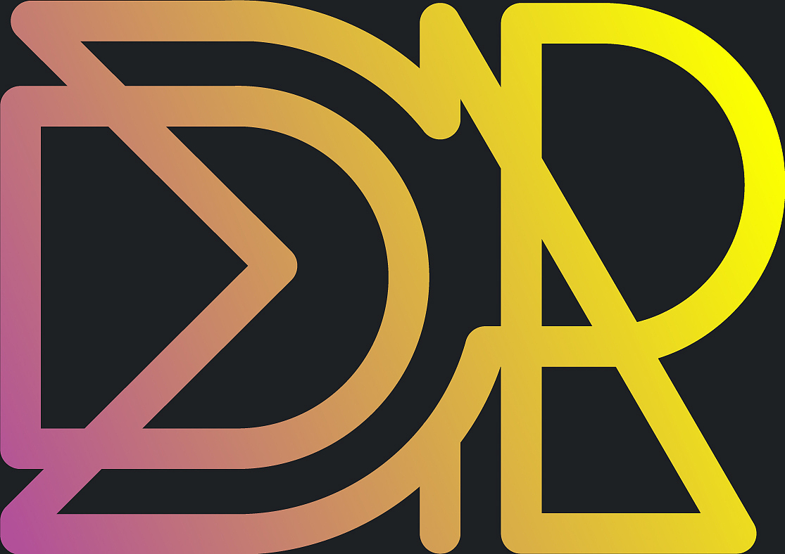 initial dr logo monogram design template simple