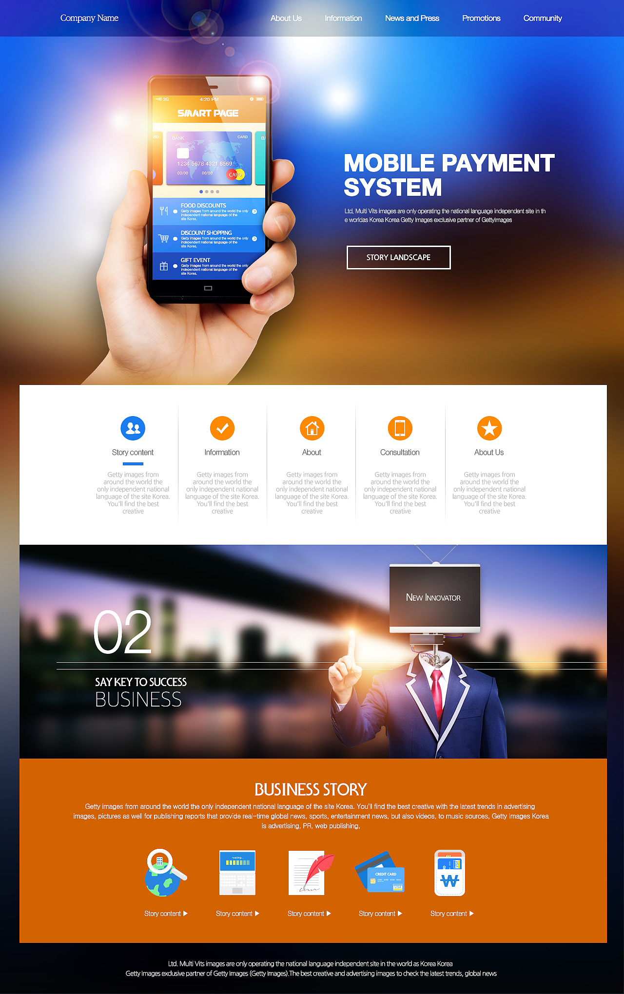 template web of mobile payments