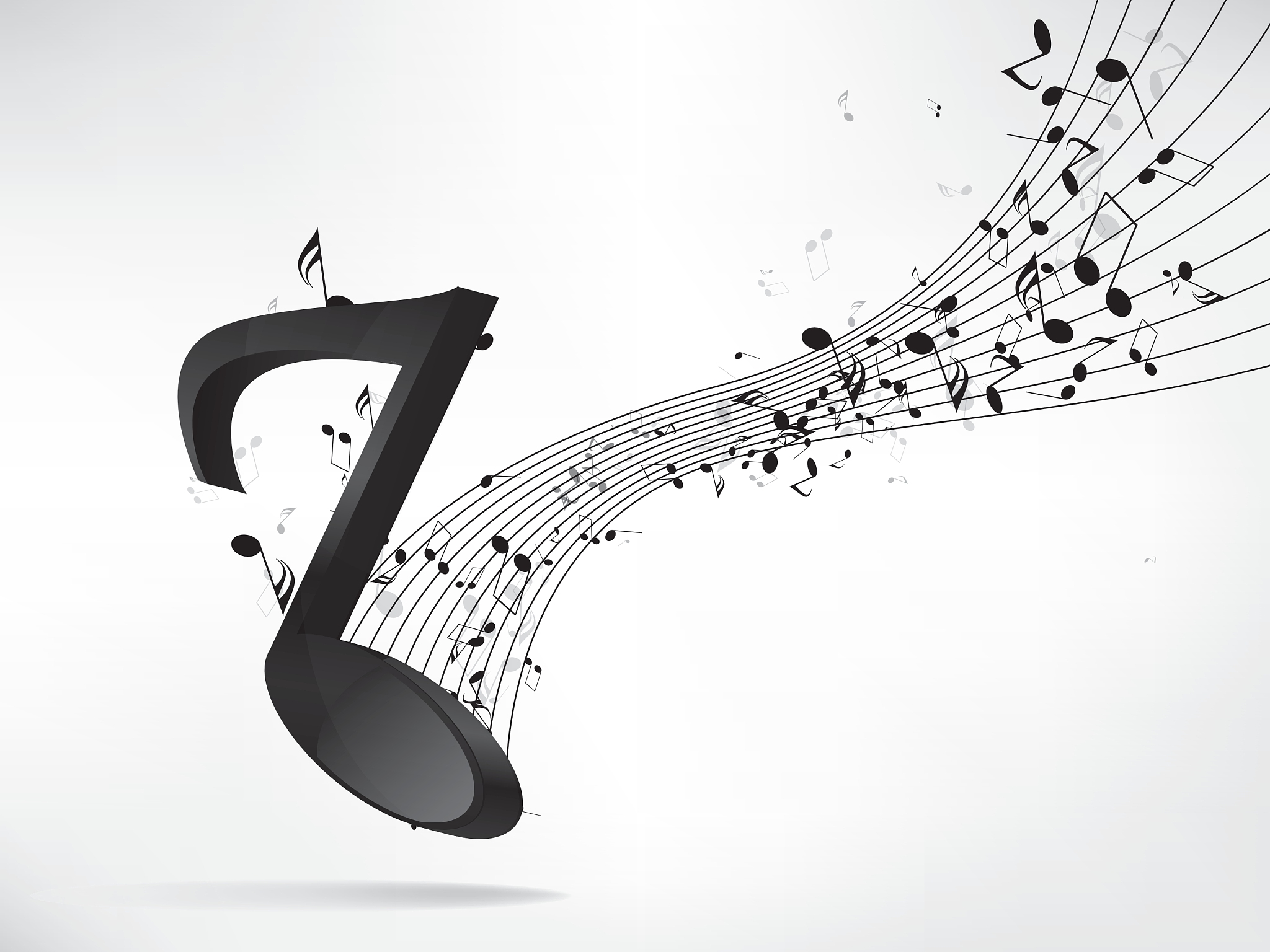 abstract music backgroud with notes