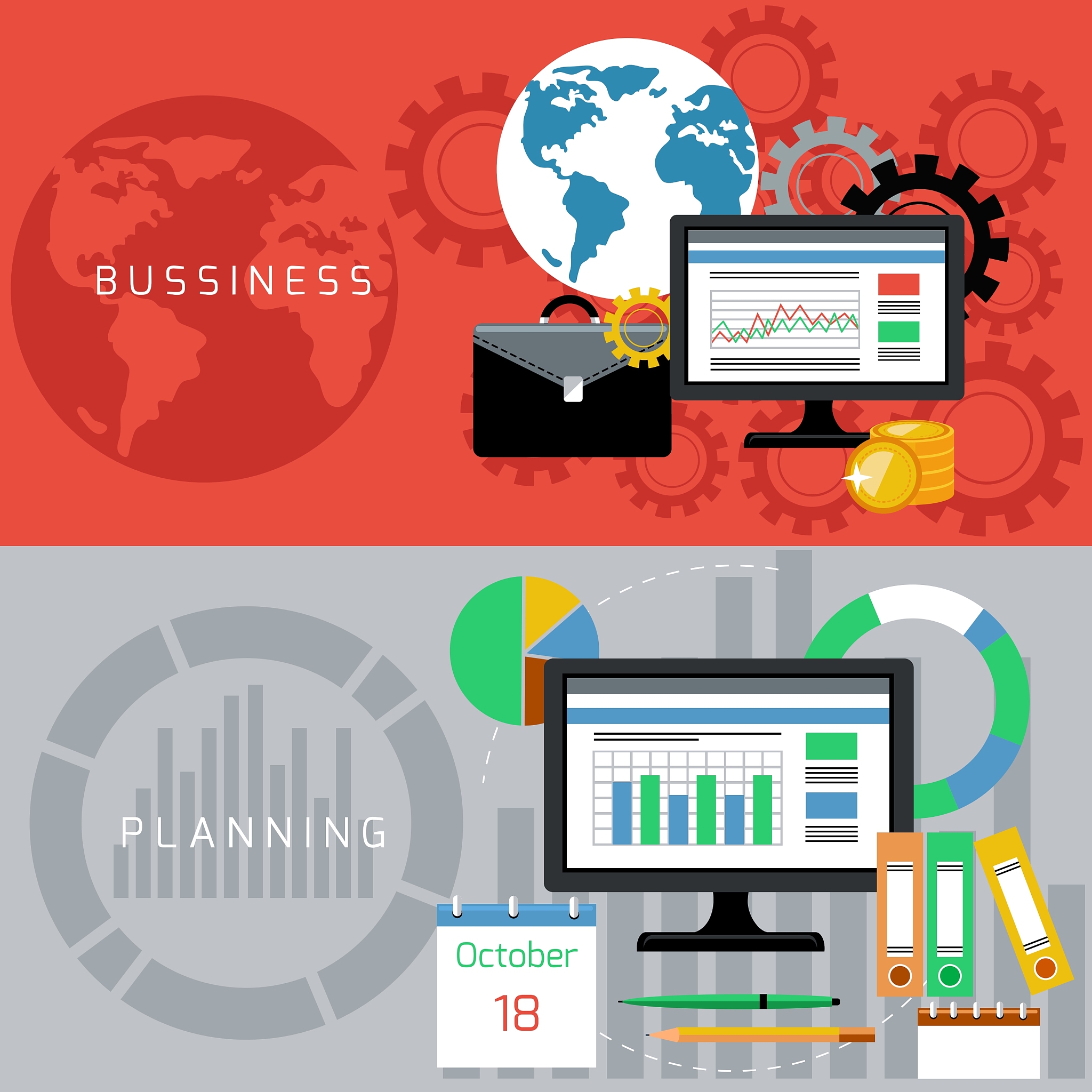 business and planning cards
