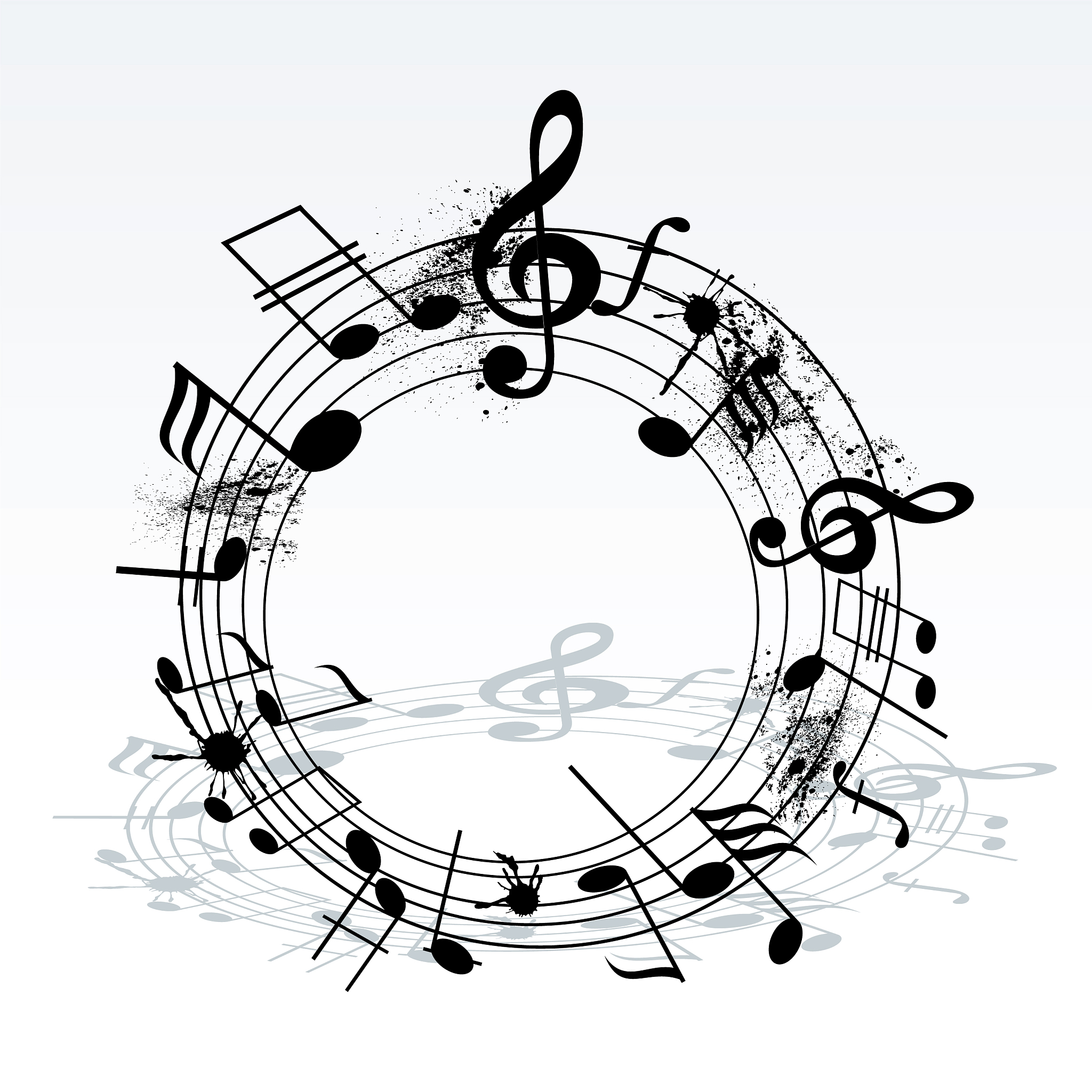 twisted music notes