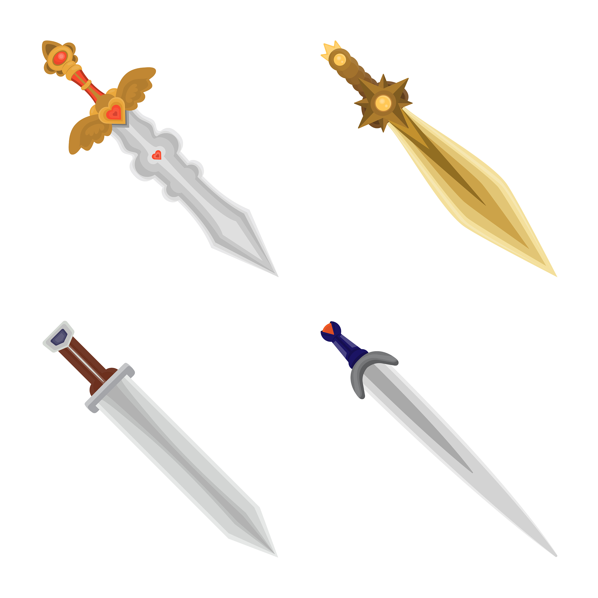 isolated object sword and dagger sign