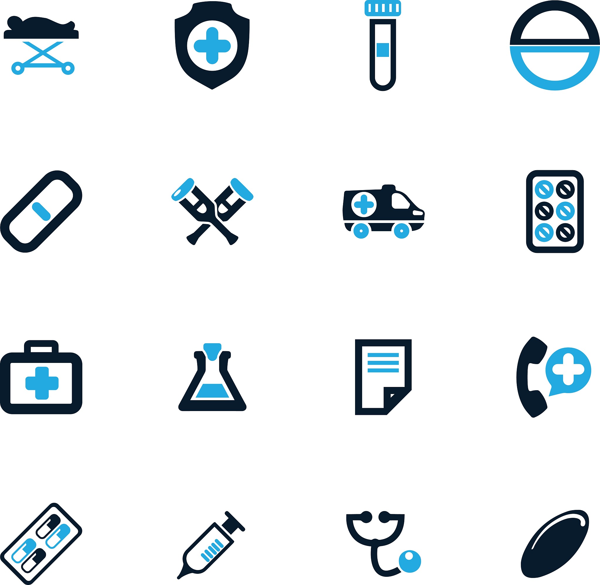 medical icons set