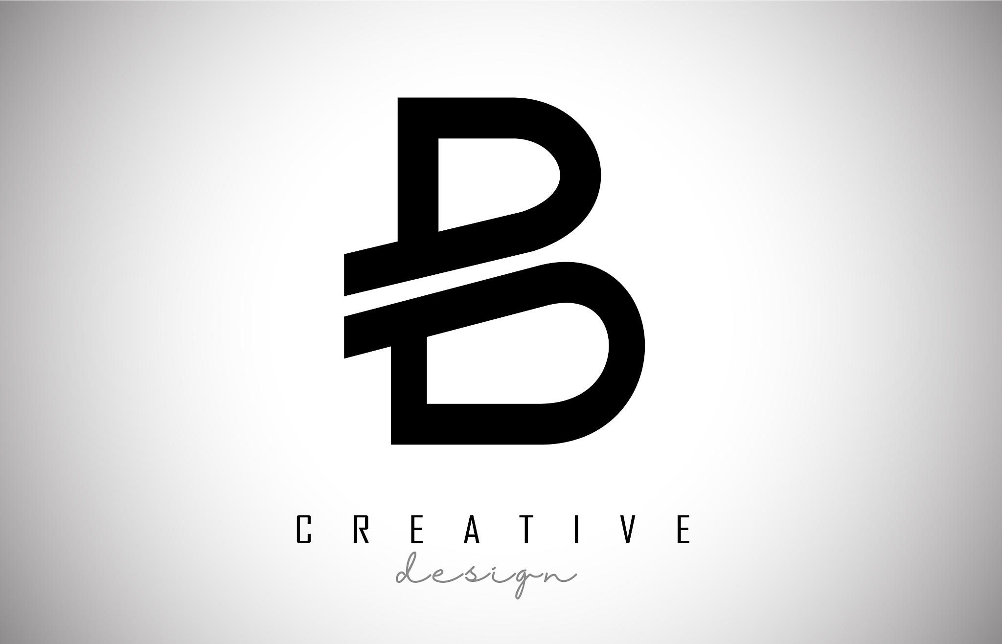 b letter logo monogram design creative b letter