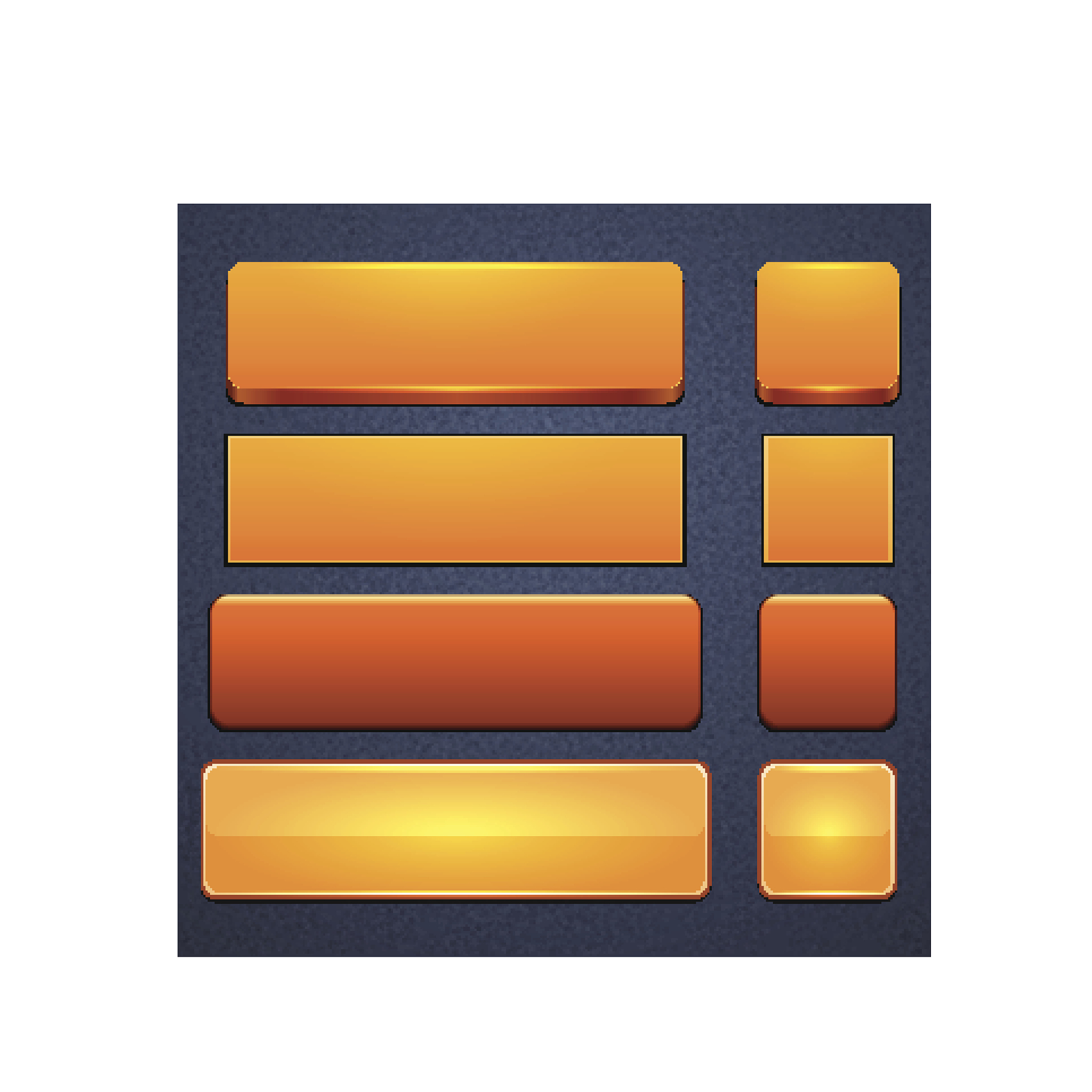 CSS 样式：创建立体橙色按钮