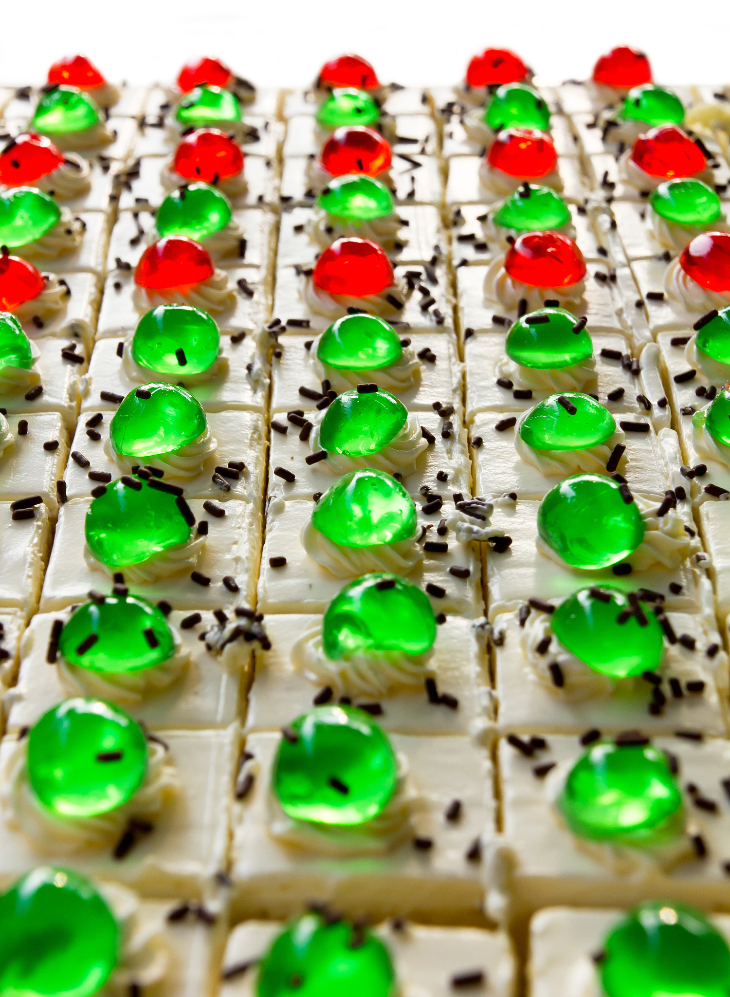 isolates of cake squares.