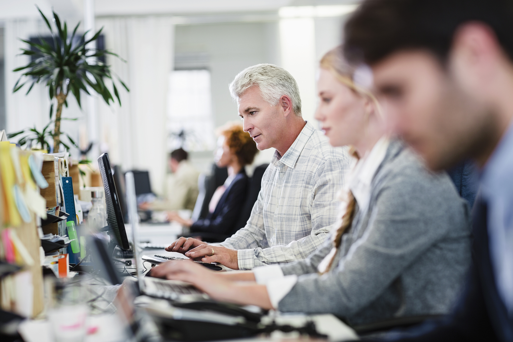business people working in office