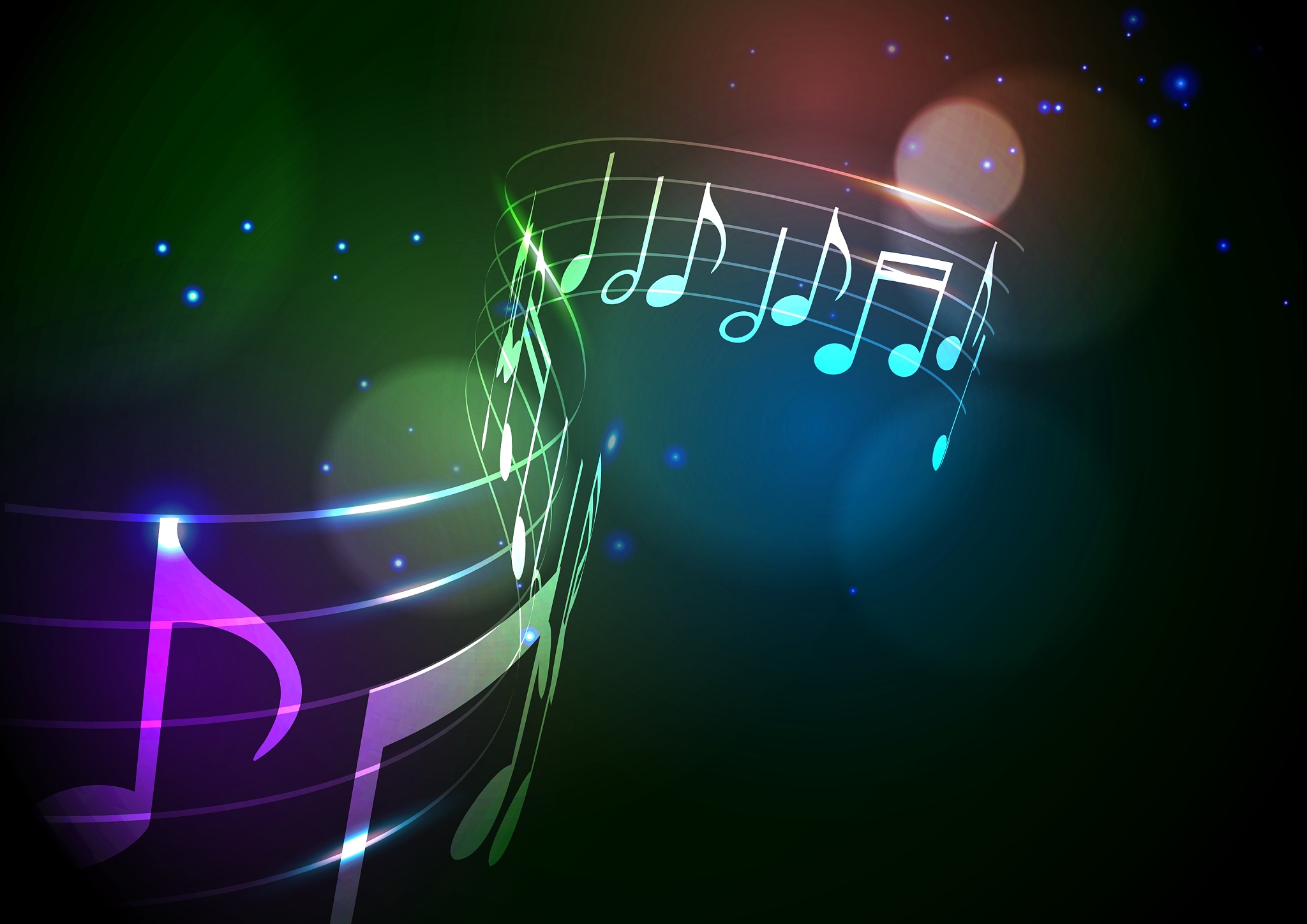 abstract notes with light bokeh background