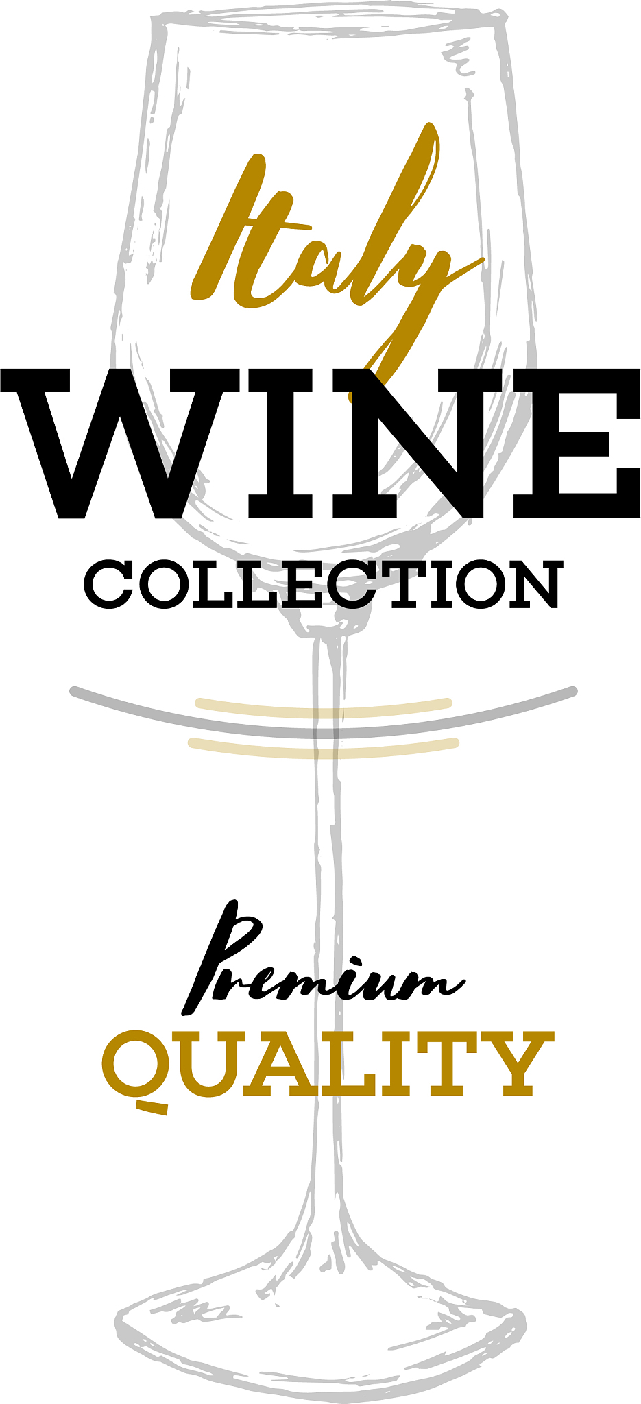 wines italy logo wine shop with image glass