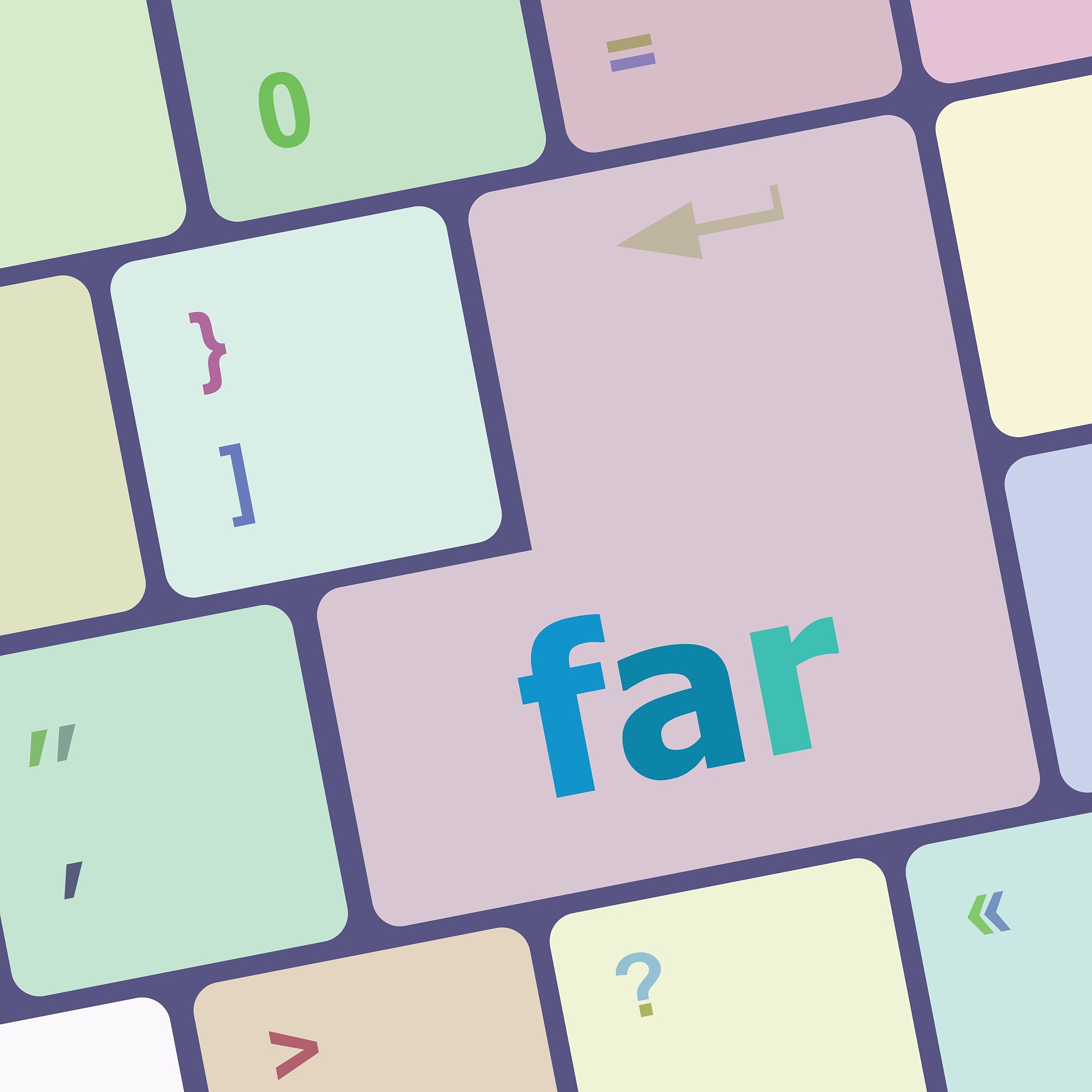far word on keyboard key, notebook computer button vector illust