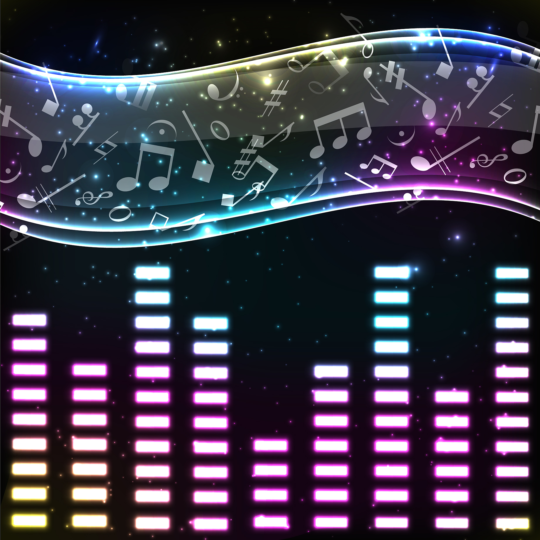colorful music eq background