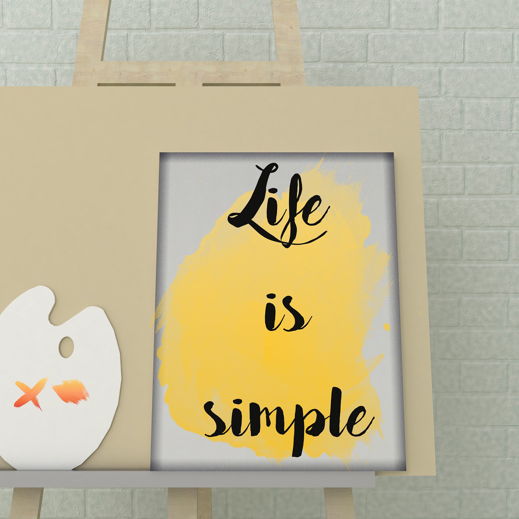 inspirational motivational quote life is simple.